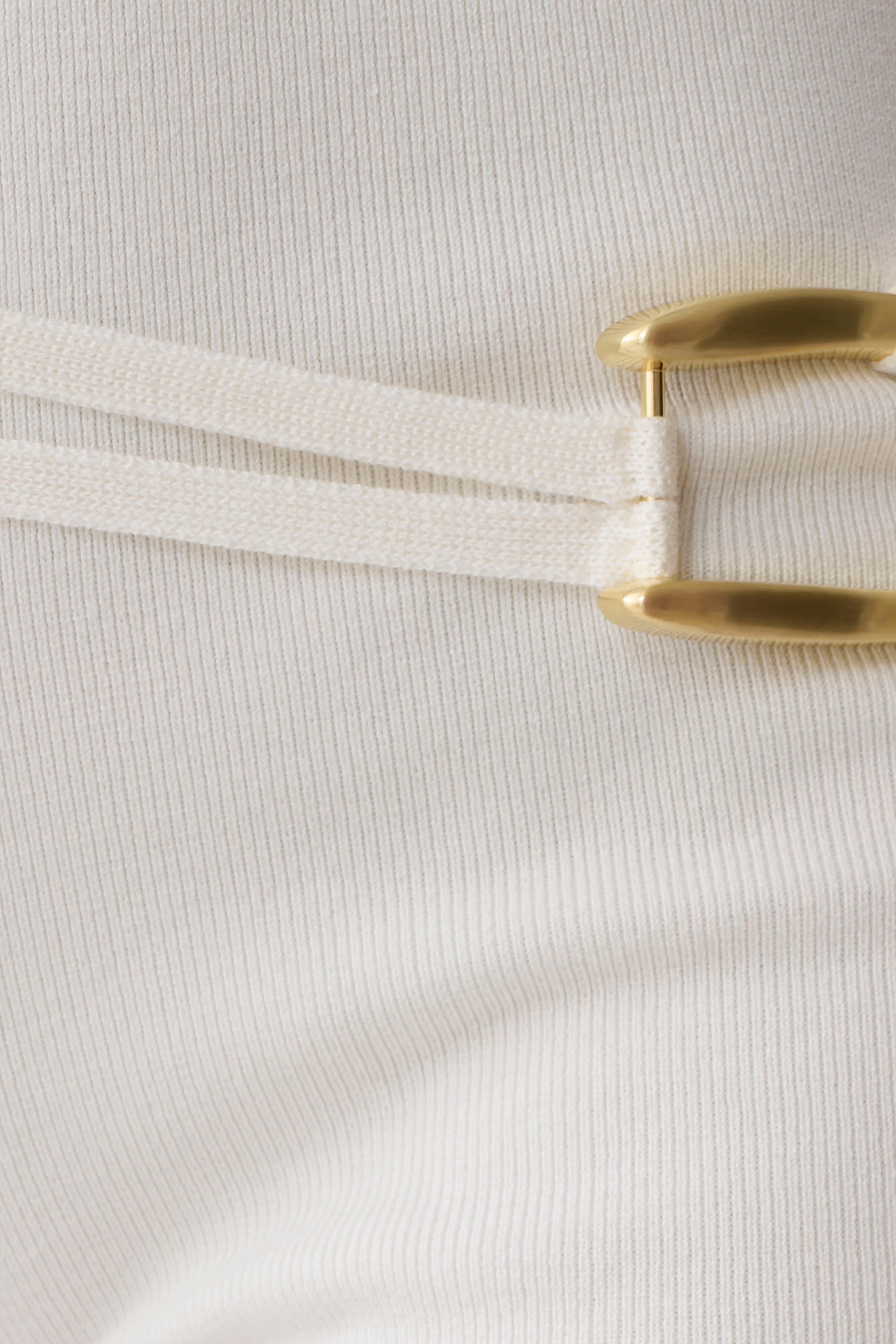 Dimitri Mini Knit Shorts With Belt - Ivory - Image 7