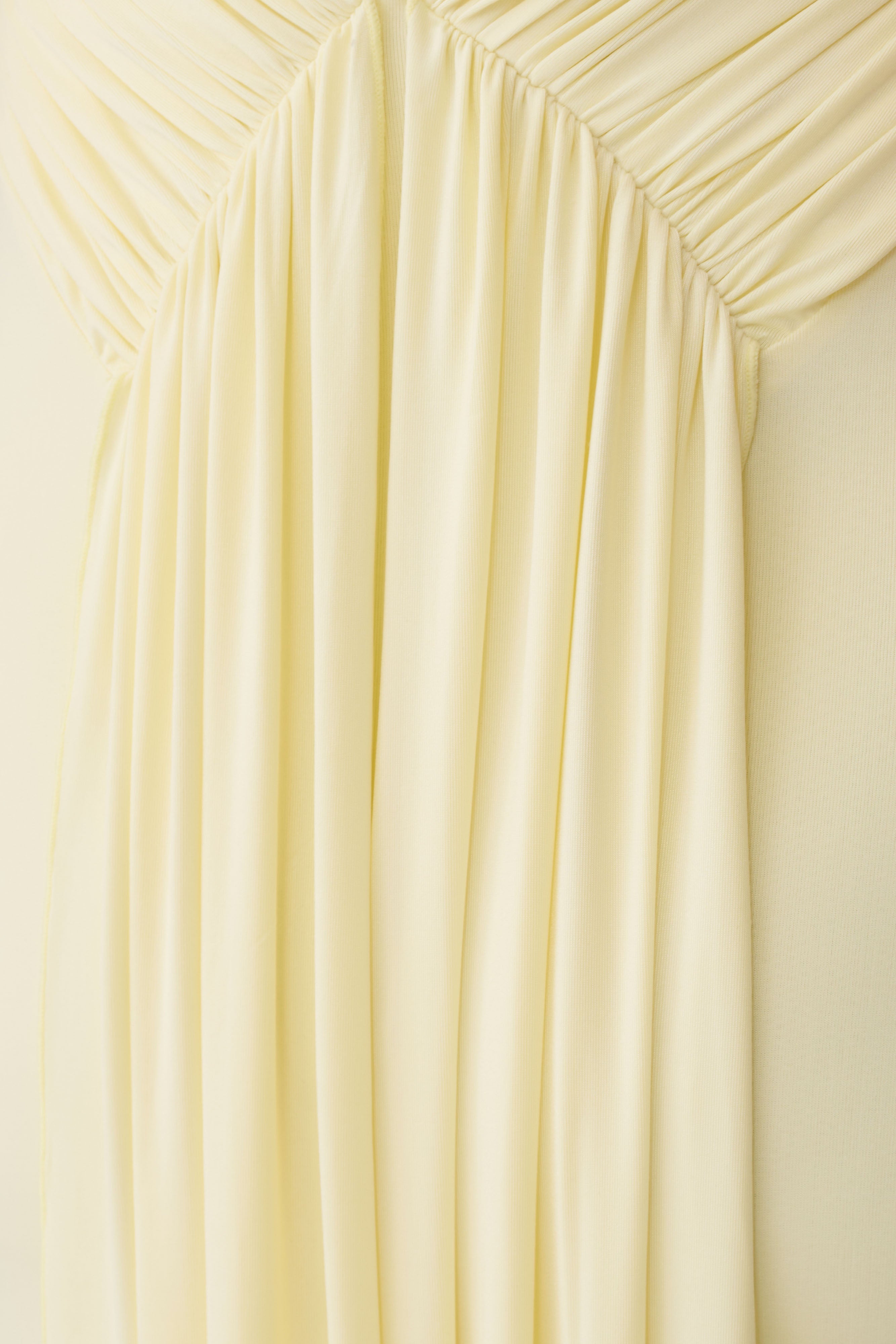 Maely Gathered Slinky Maxi Dress - Lemon - Image 7