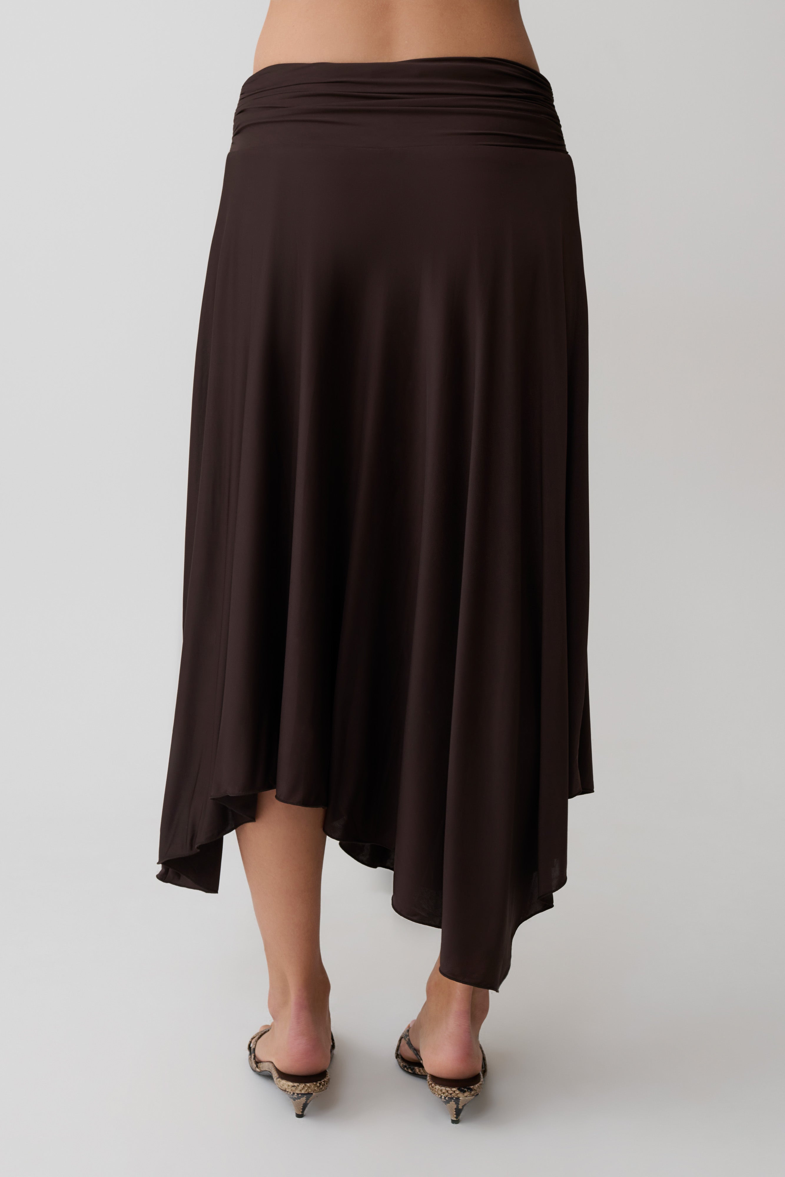 Luu Slinky Midi Skirt - Dark Chocolate - Image 7