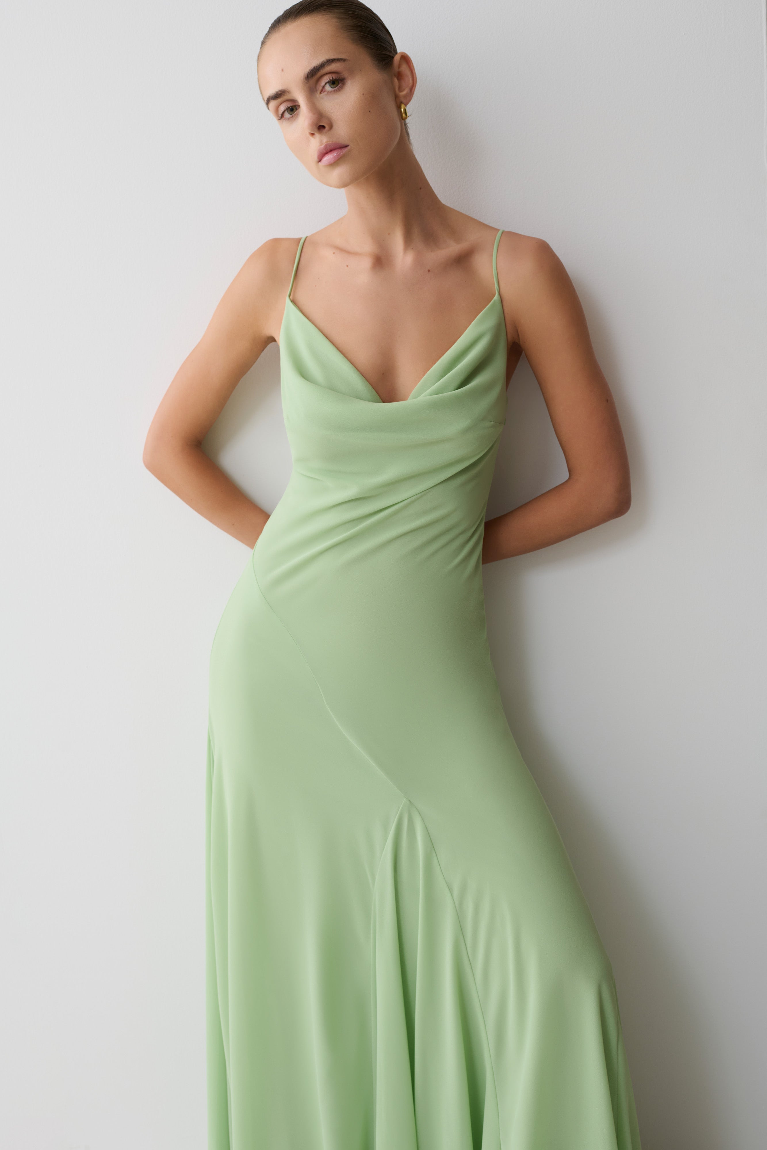 Aurelia Chiffon Maxi Dress - Sage - Image 5
