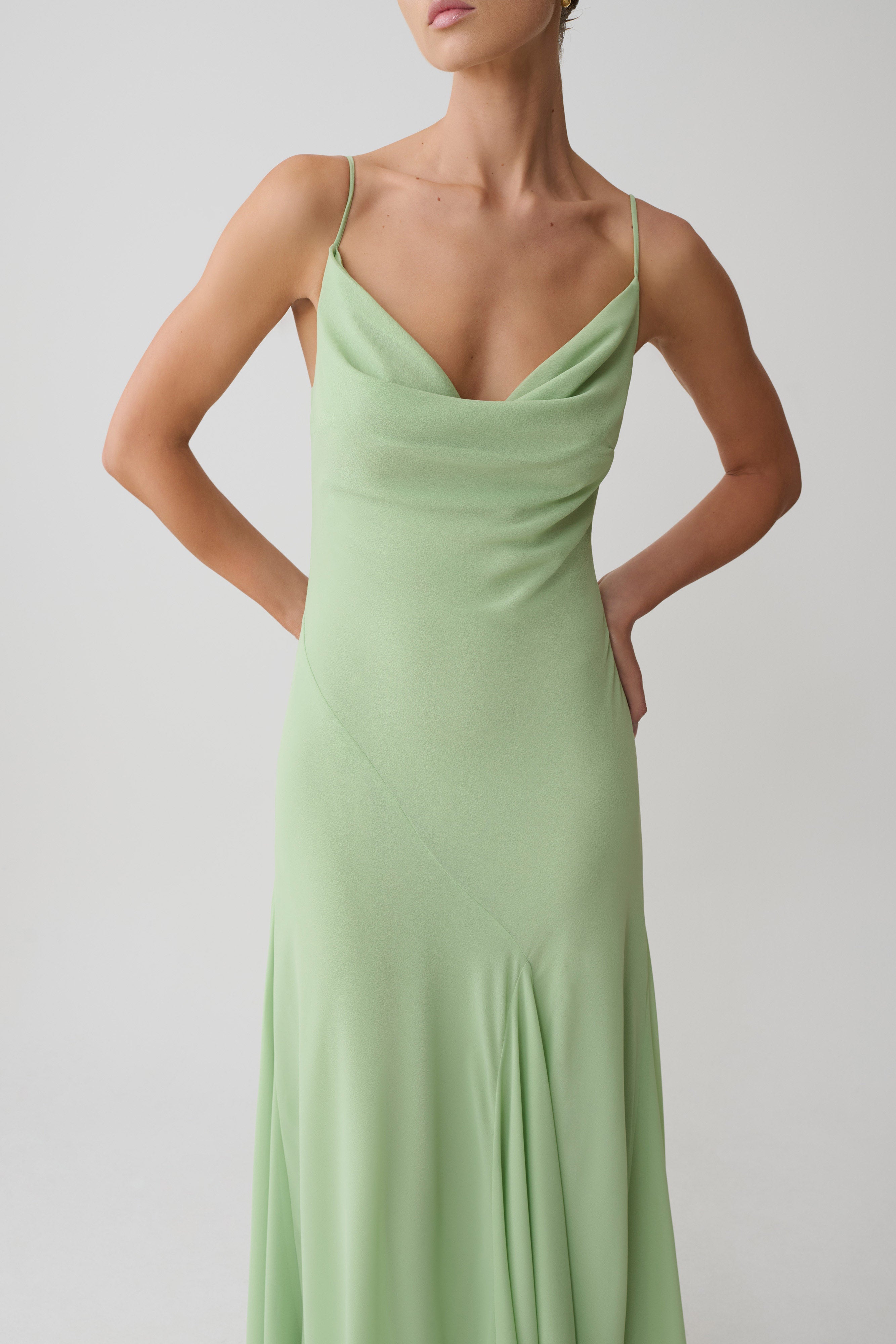 Aurelia Chiffon Maxi Dress - Sage - Image 3