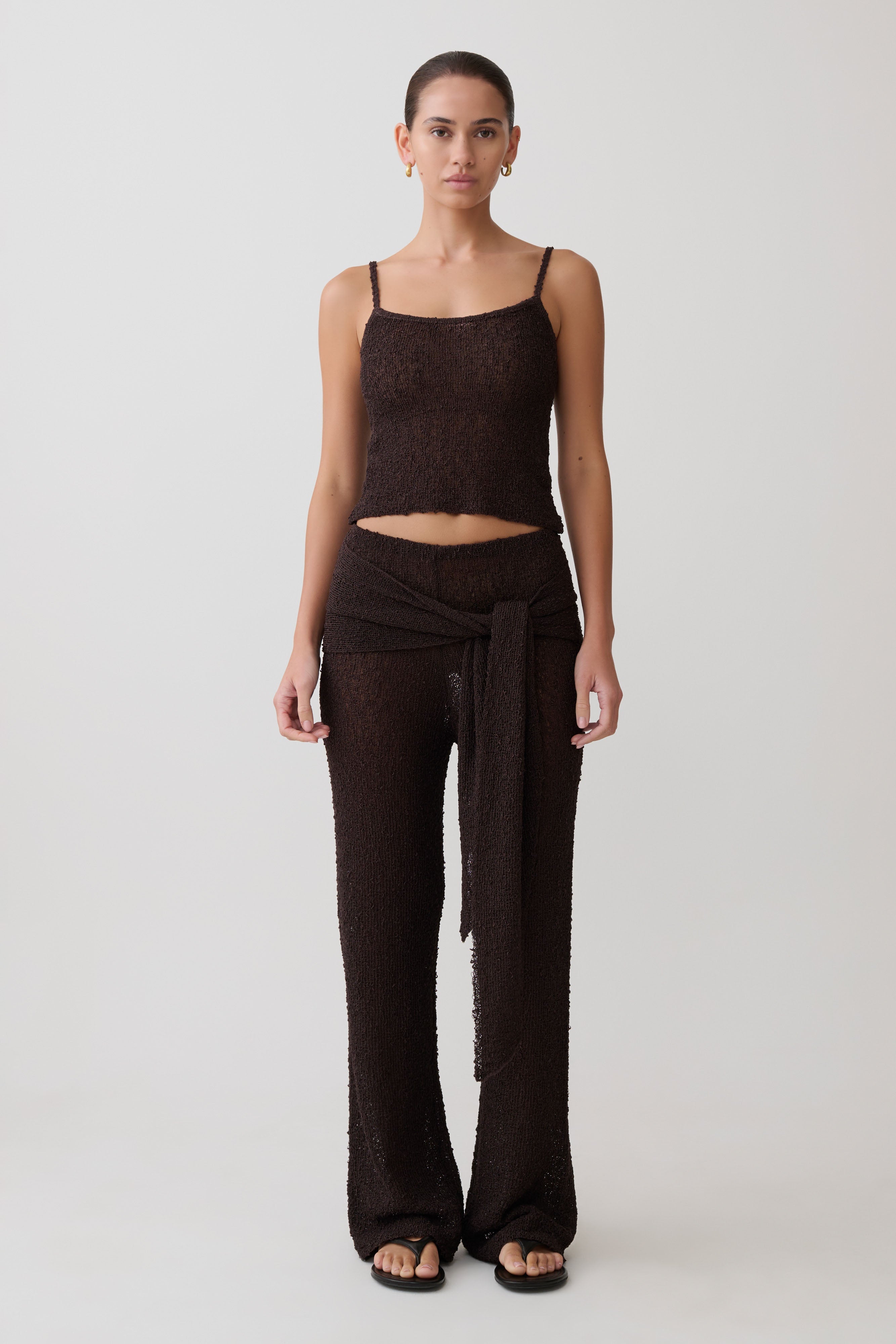 Mattais Boucle Knit Top - Dark Chocolate - Image 6