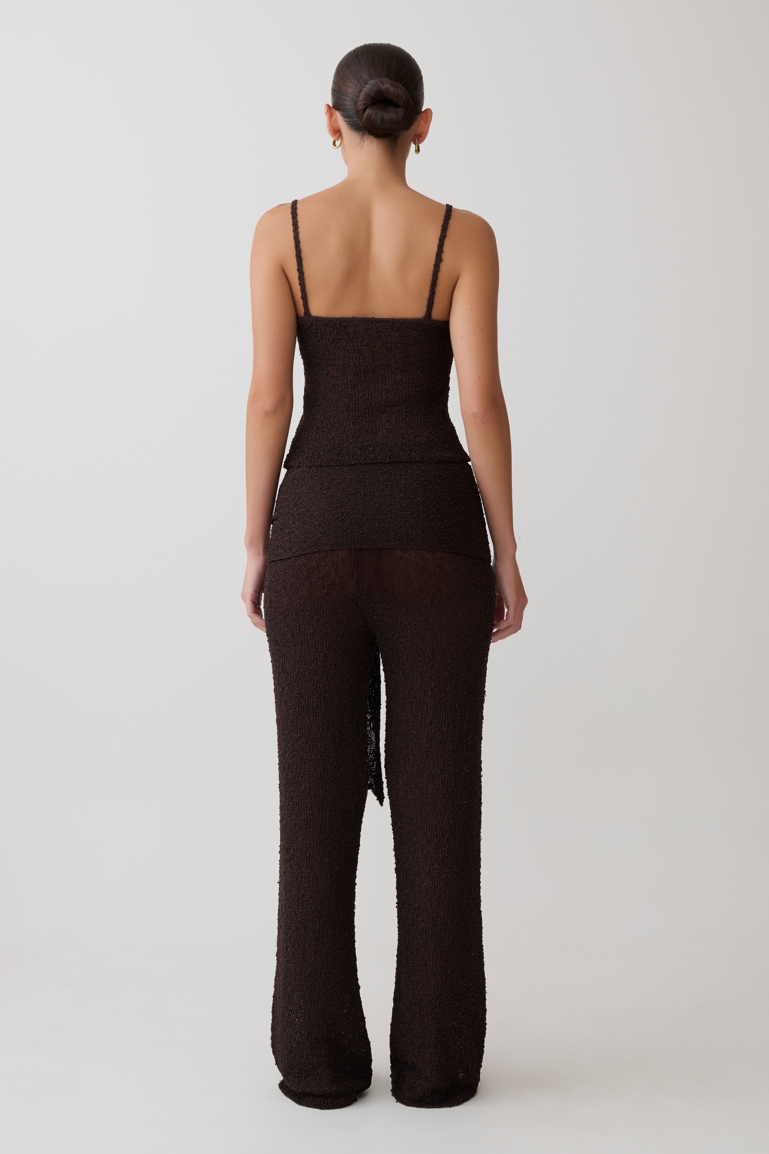 Mattais Boucle Knit Top - Dark Chocolate - Image 5