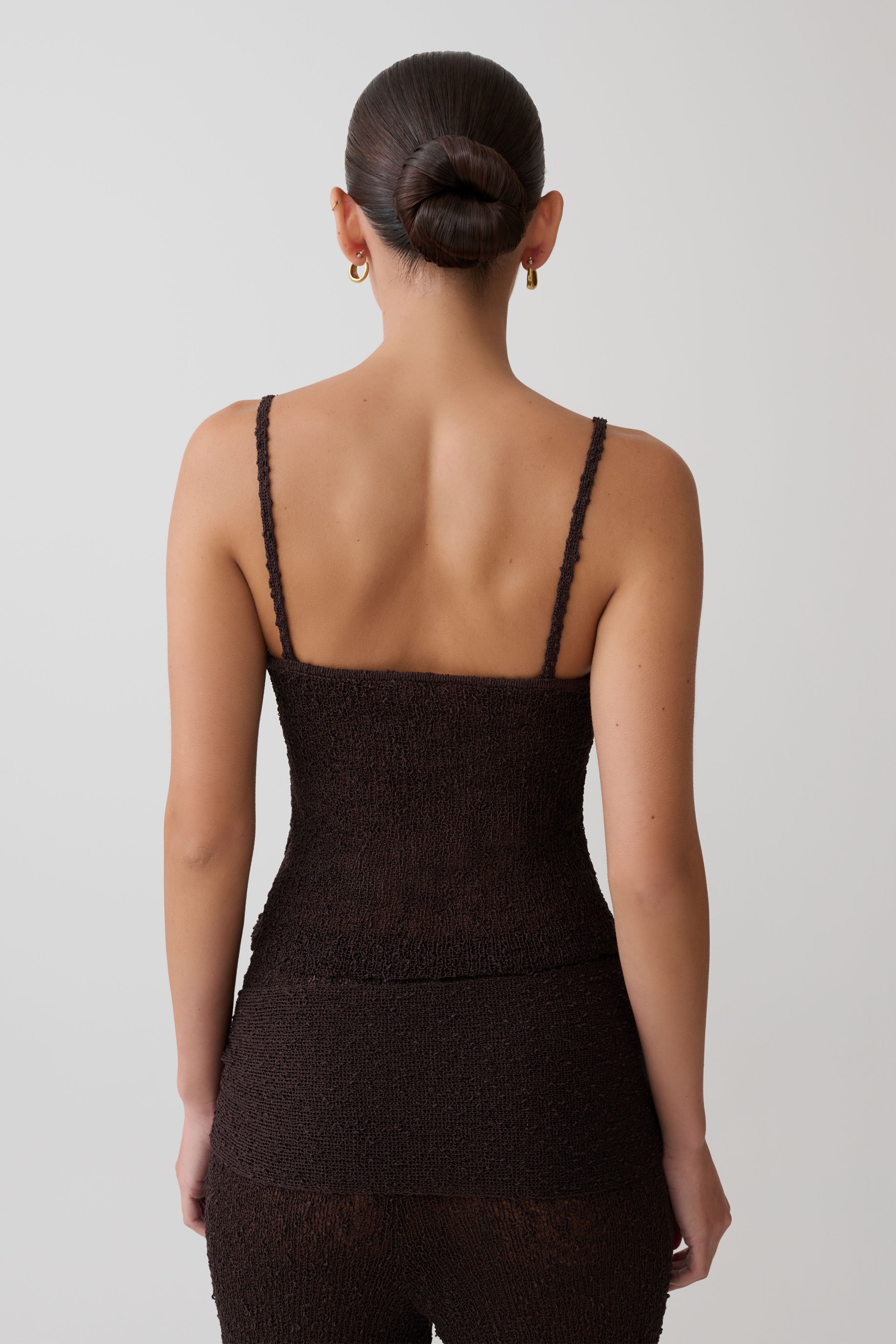 Alternative view of Mattais Boucle Knit Top - Dark Chocolate