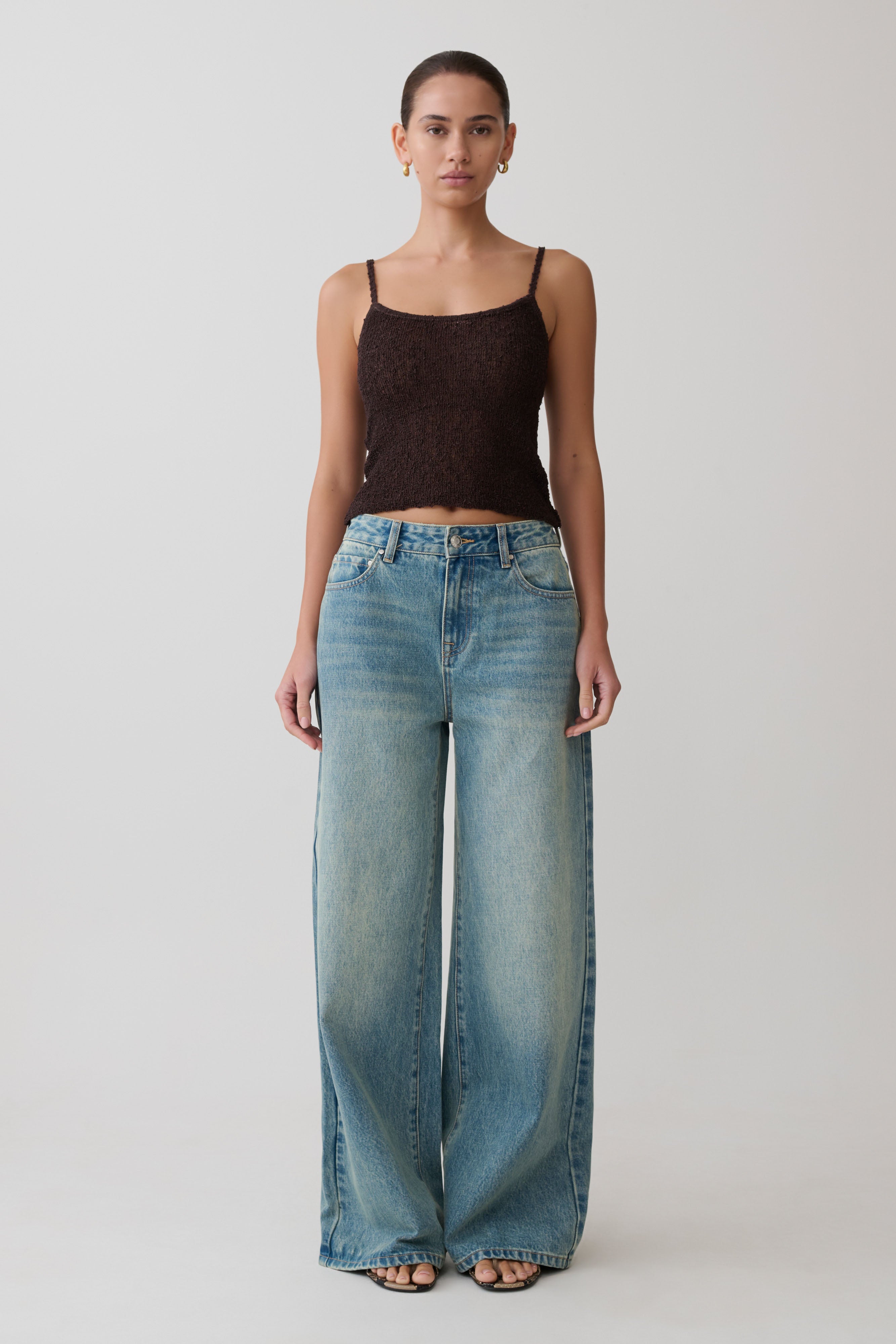 Mattais Boucle Knit Top - Dark Chocolate - Image 7