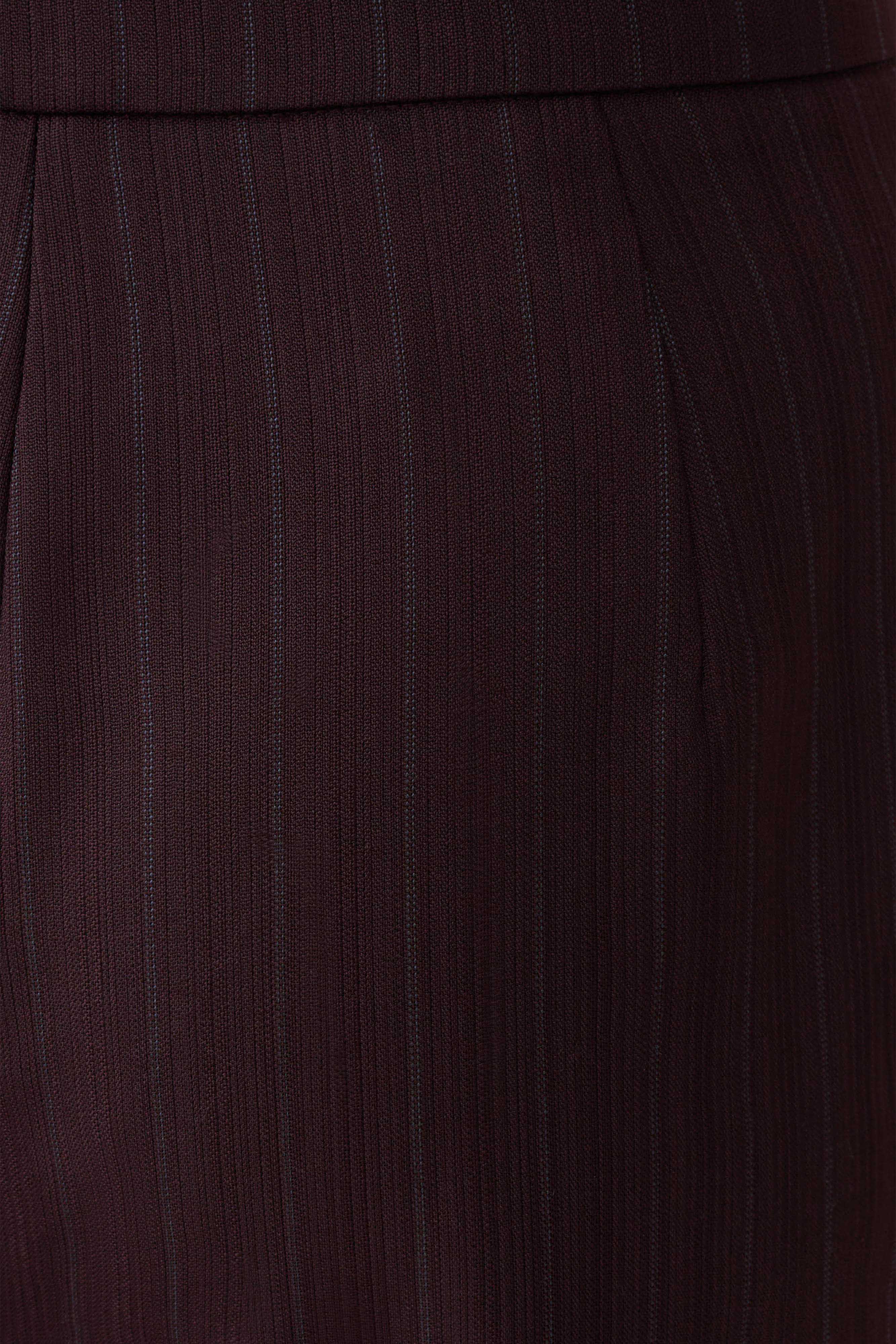 Agatha Straight Leg Suiting Pants - Plum Pinstripe - Image 7