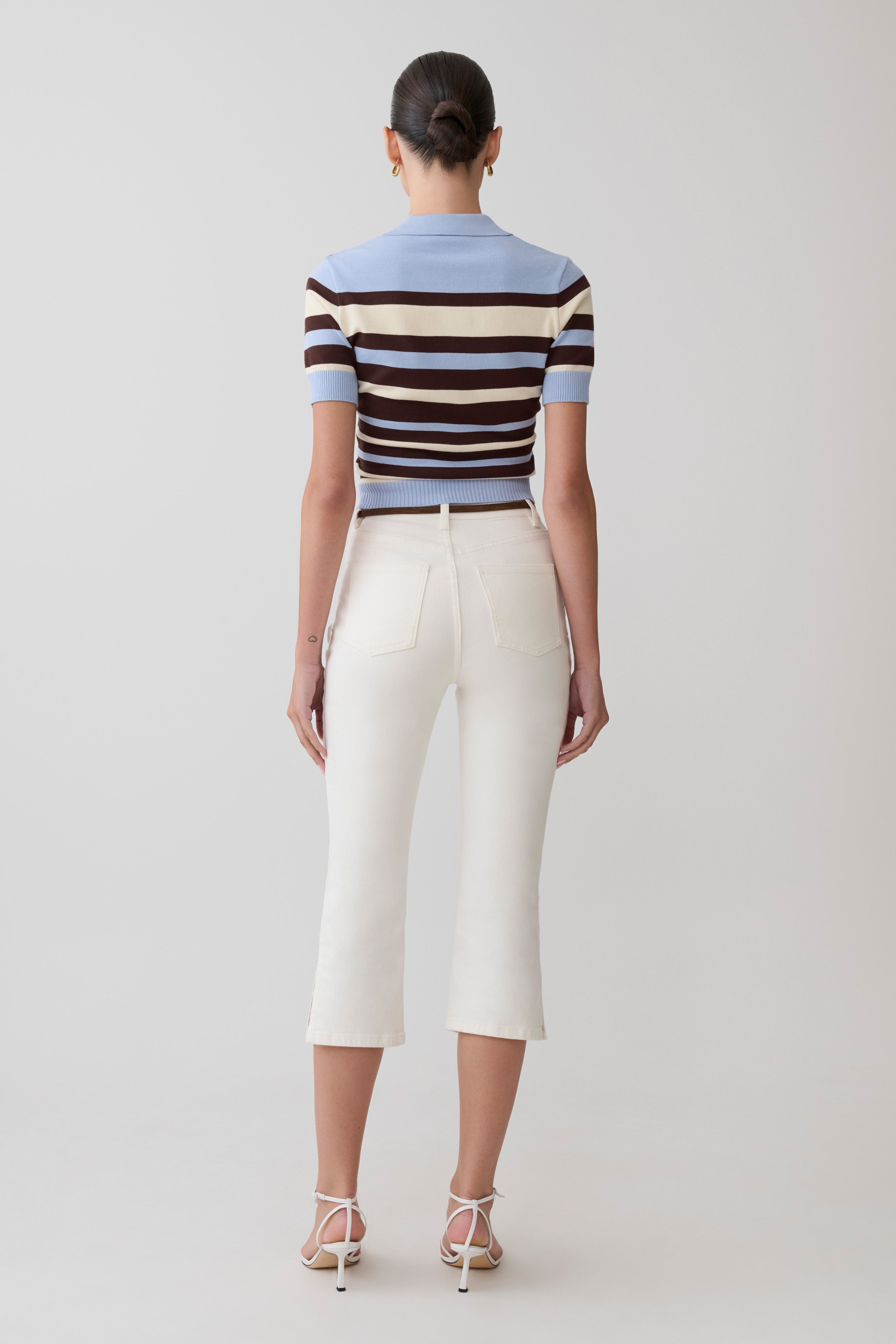 Alternative view of Mary Denim Capris - White