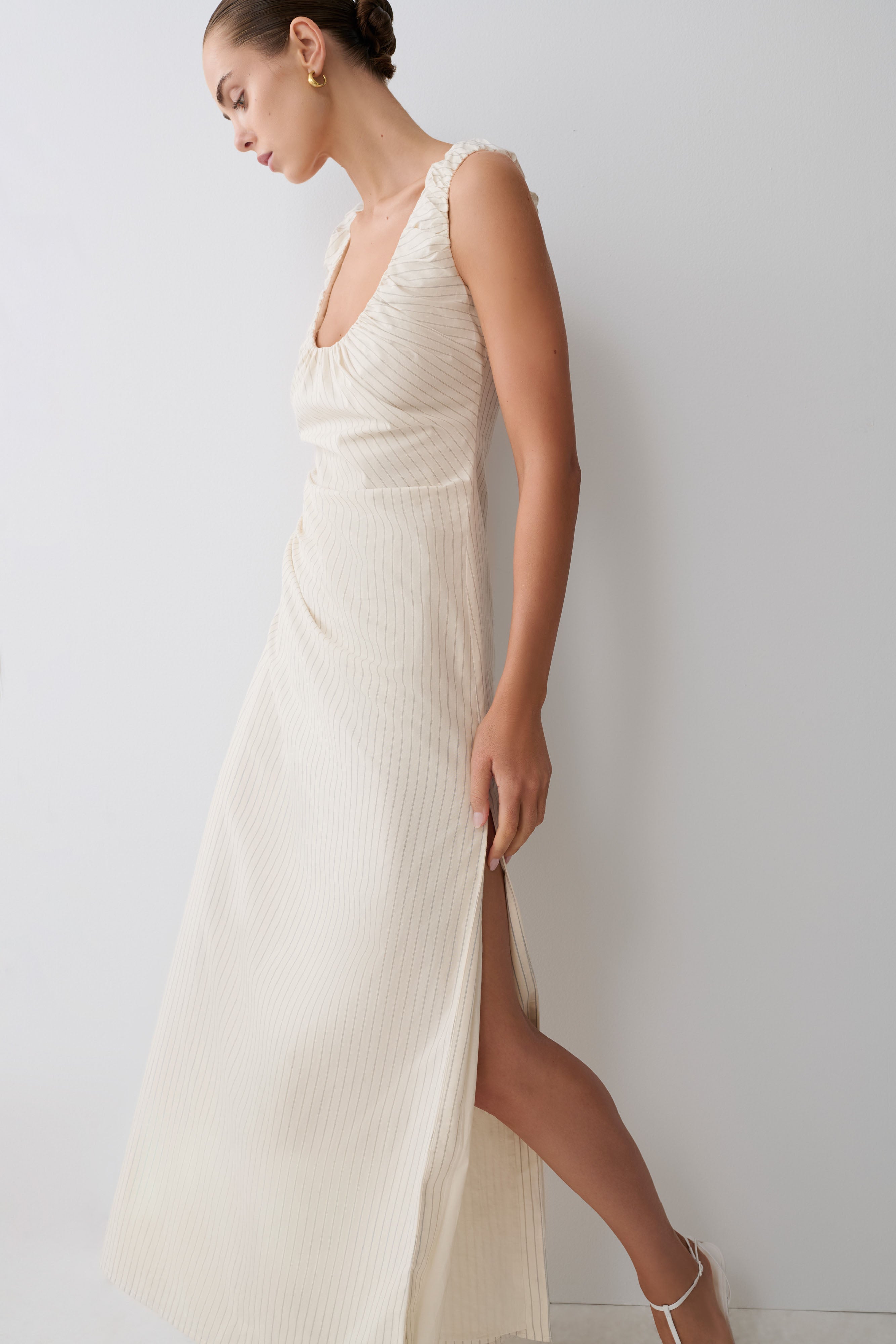 Anisa Scoop Neck Maxi Dress - Stripe - Image 7
