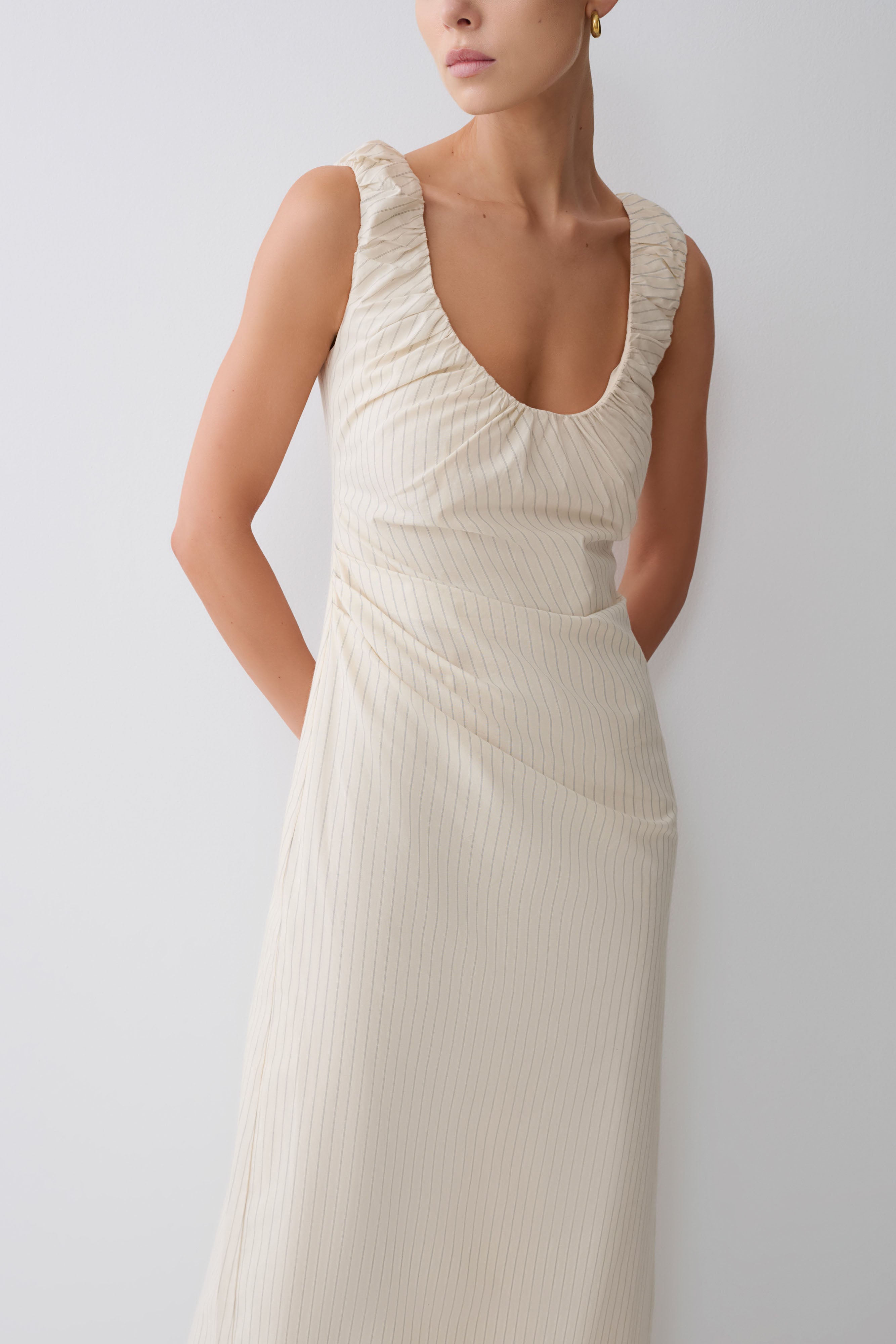 Anisa Scoop Neck Maxi Dress - Stripe - Image 3