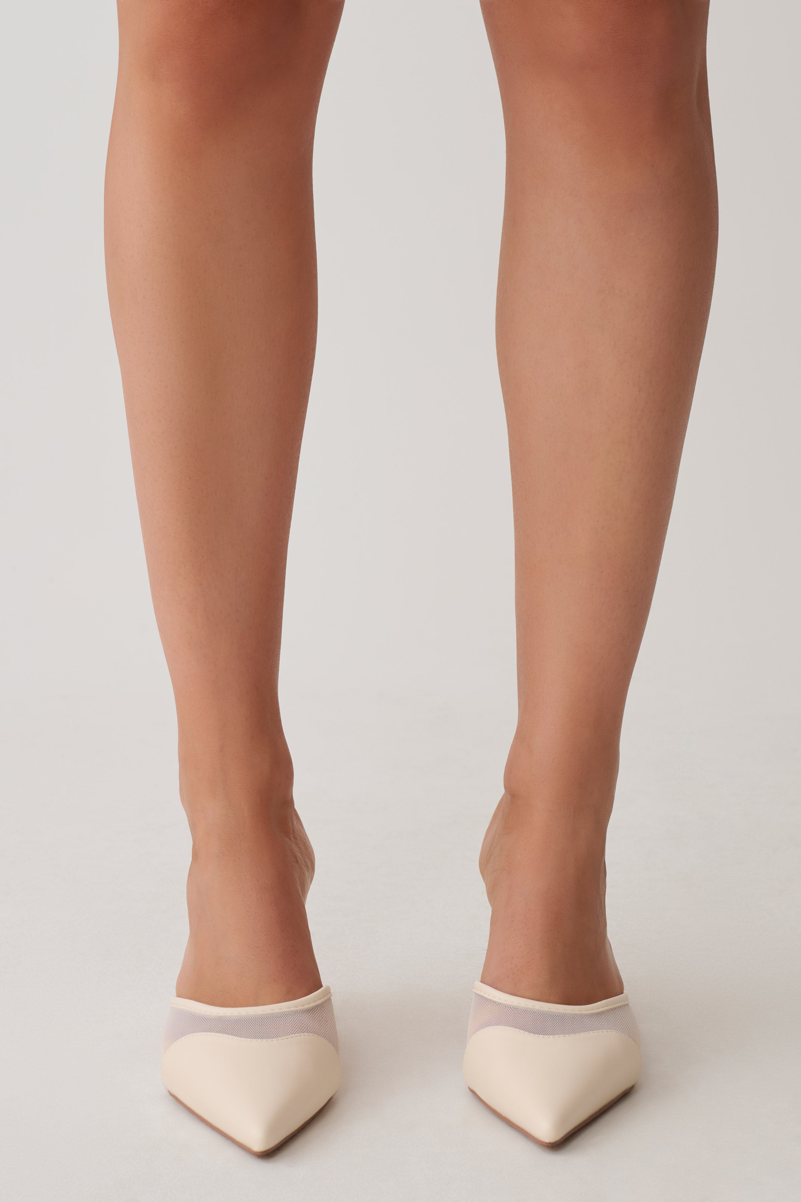 Micah Mesh Pointed Heel - Ivory - Image 3