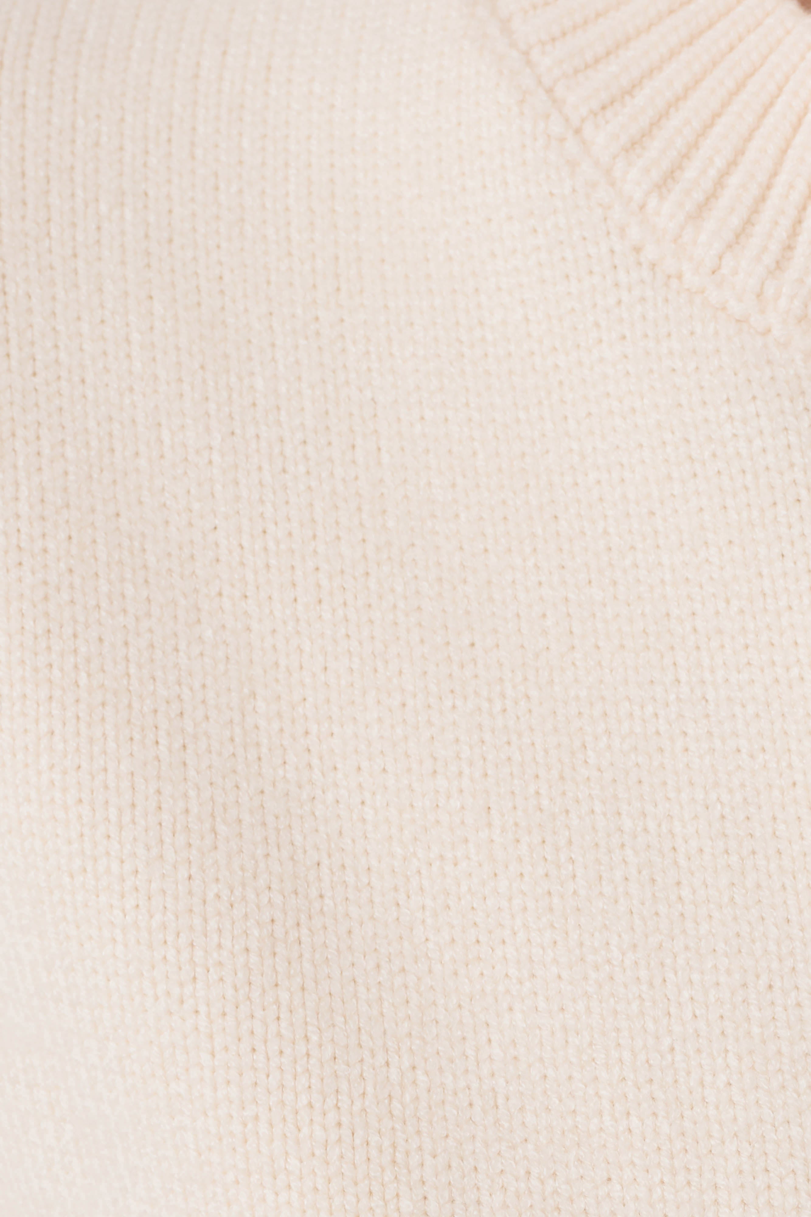 Lara Knit Cardigan With Scarf - Ivory - Image 7