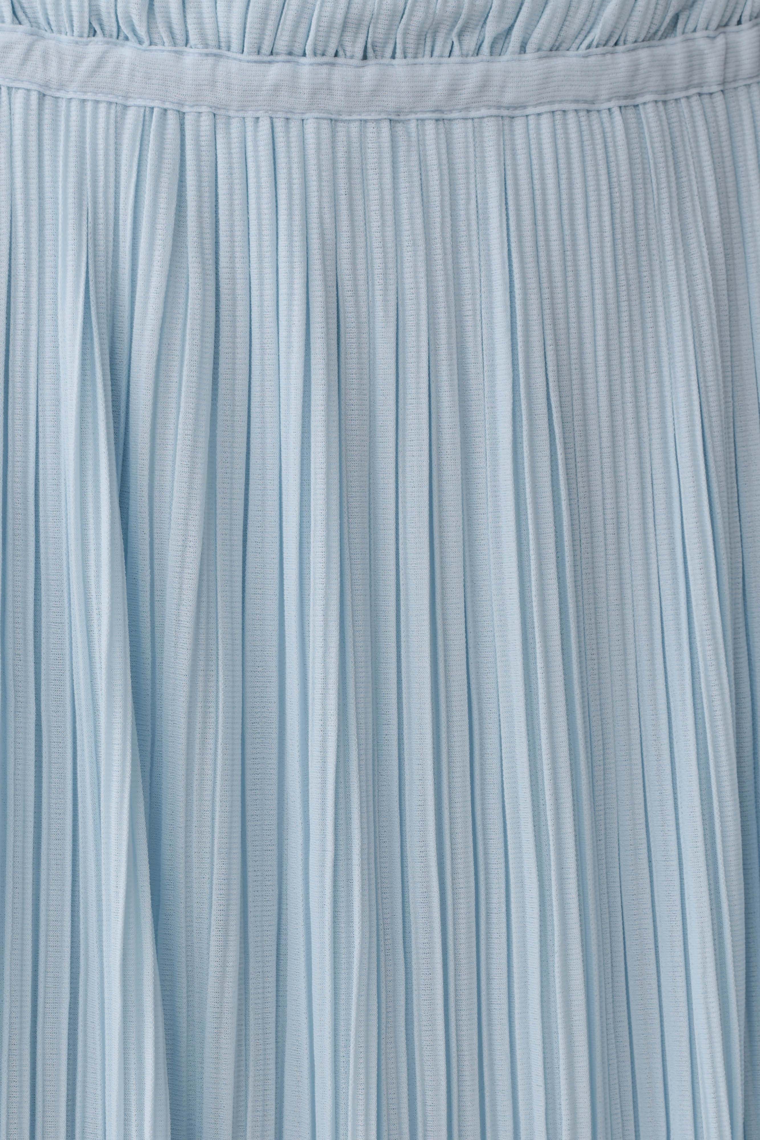 Amaris Gathered Plisse Maxi Skirt - Pale Blue - Image 5