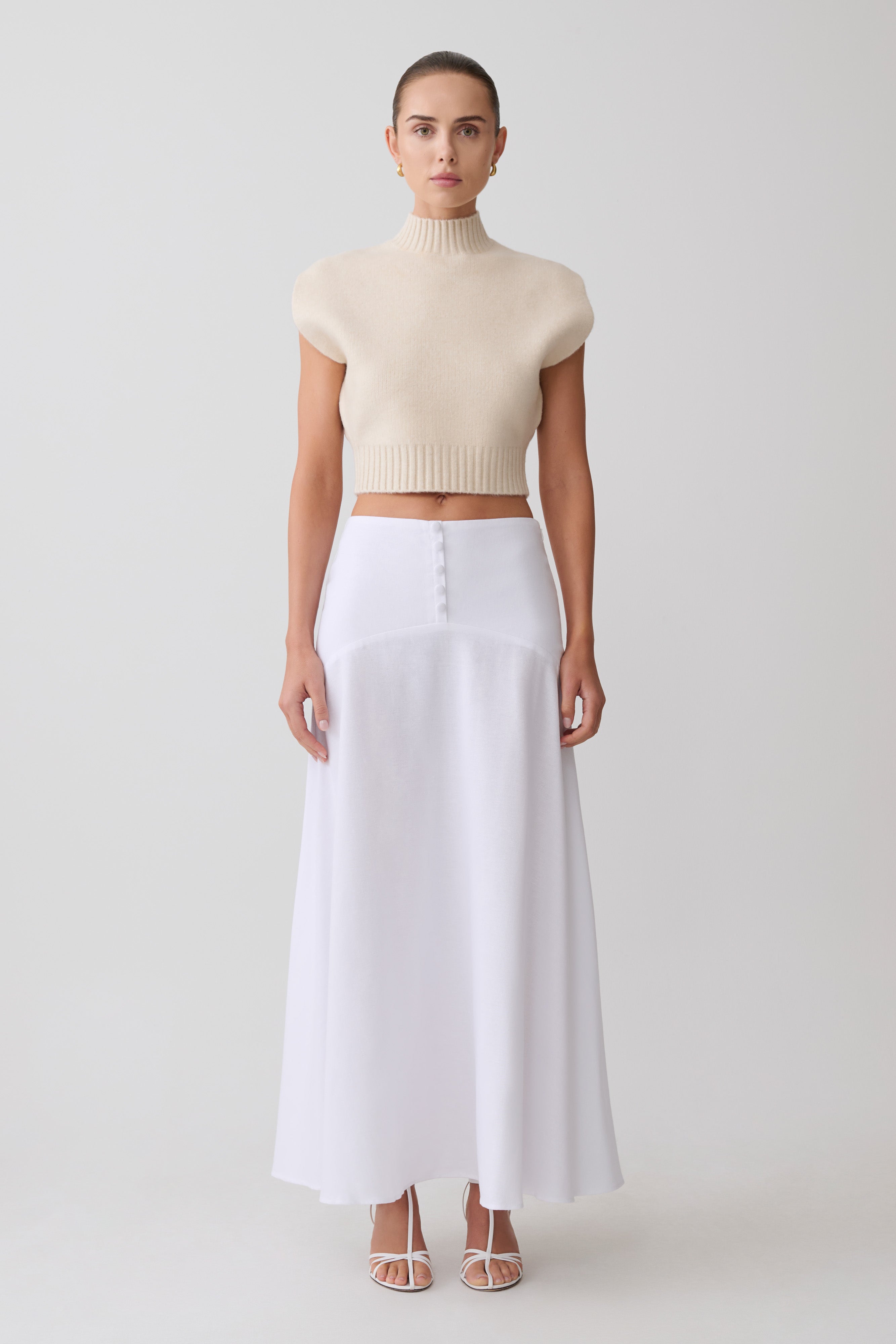 Niko Knit Oversized Top - Ivory - Image 8