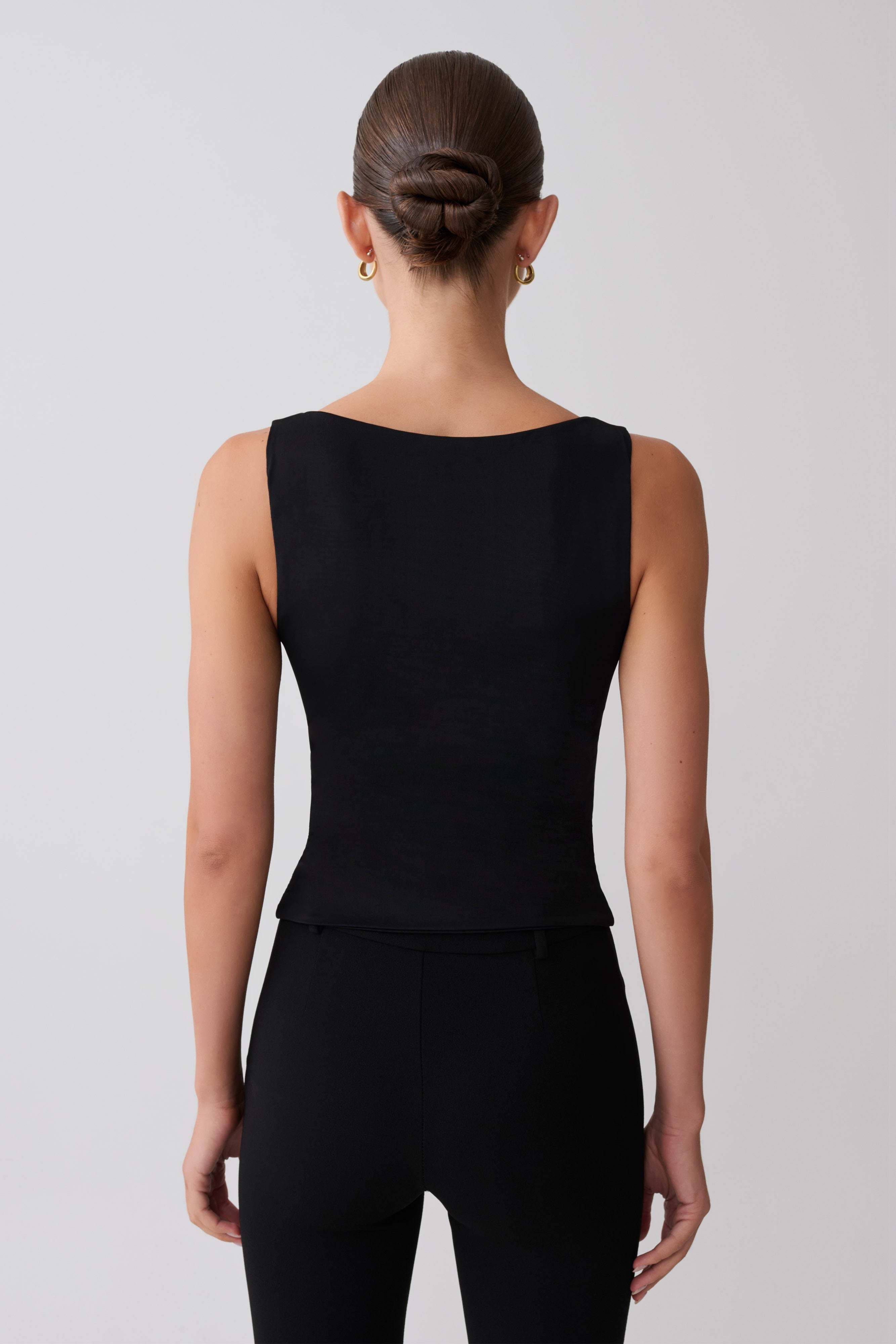 Alternative view of Millie Twist Sleeveless Top - Black