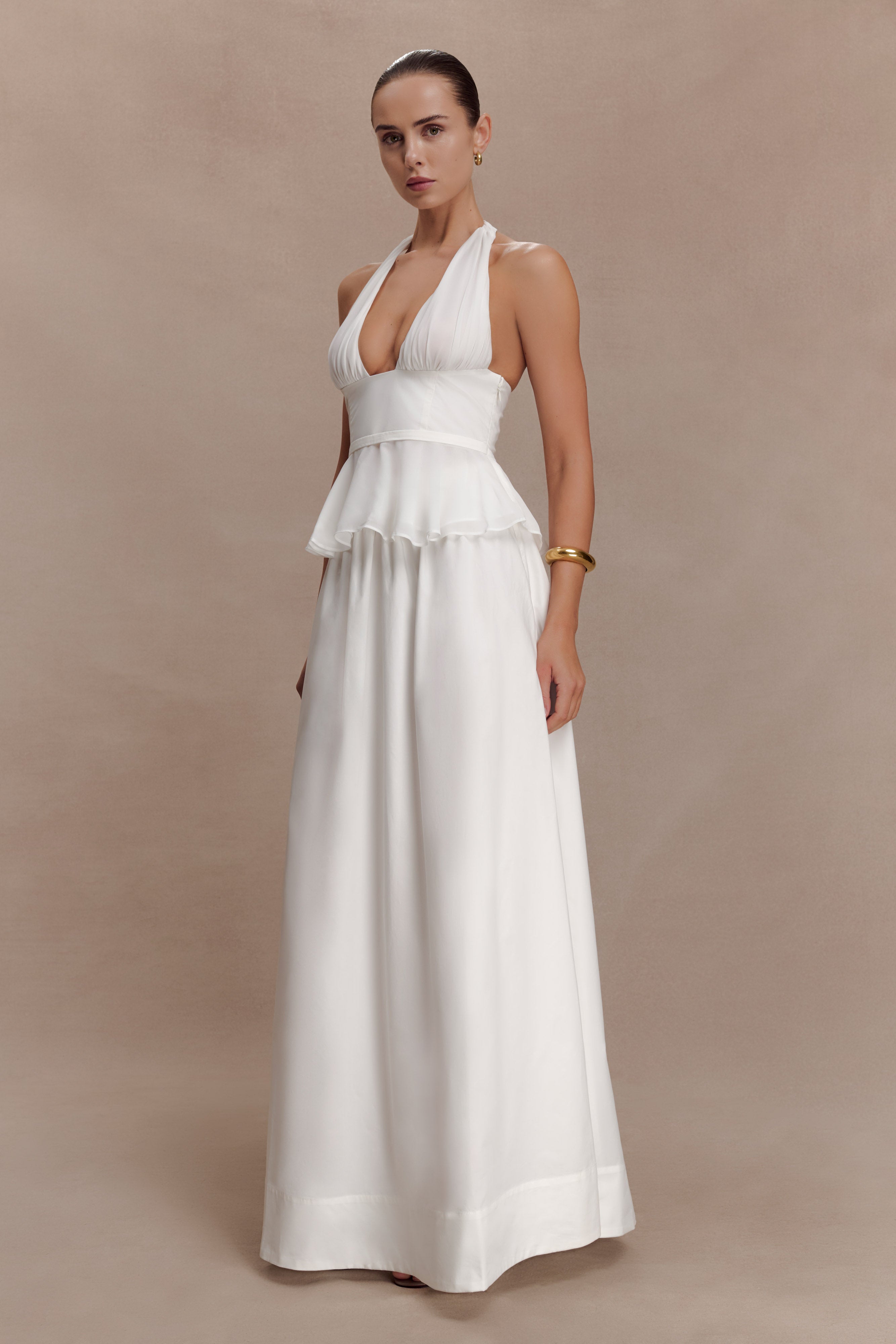 River Halter Neck Sleeveless Top - White - Image 4