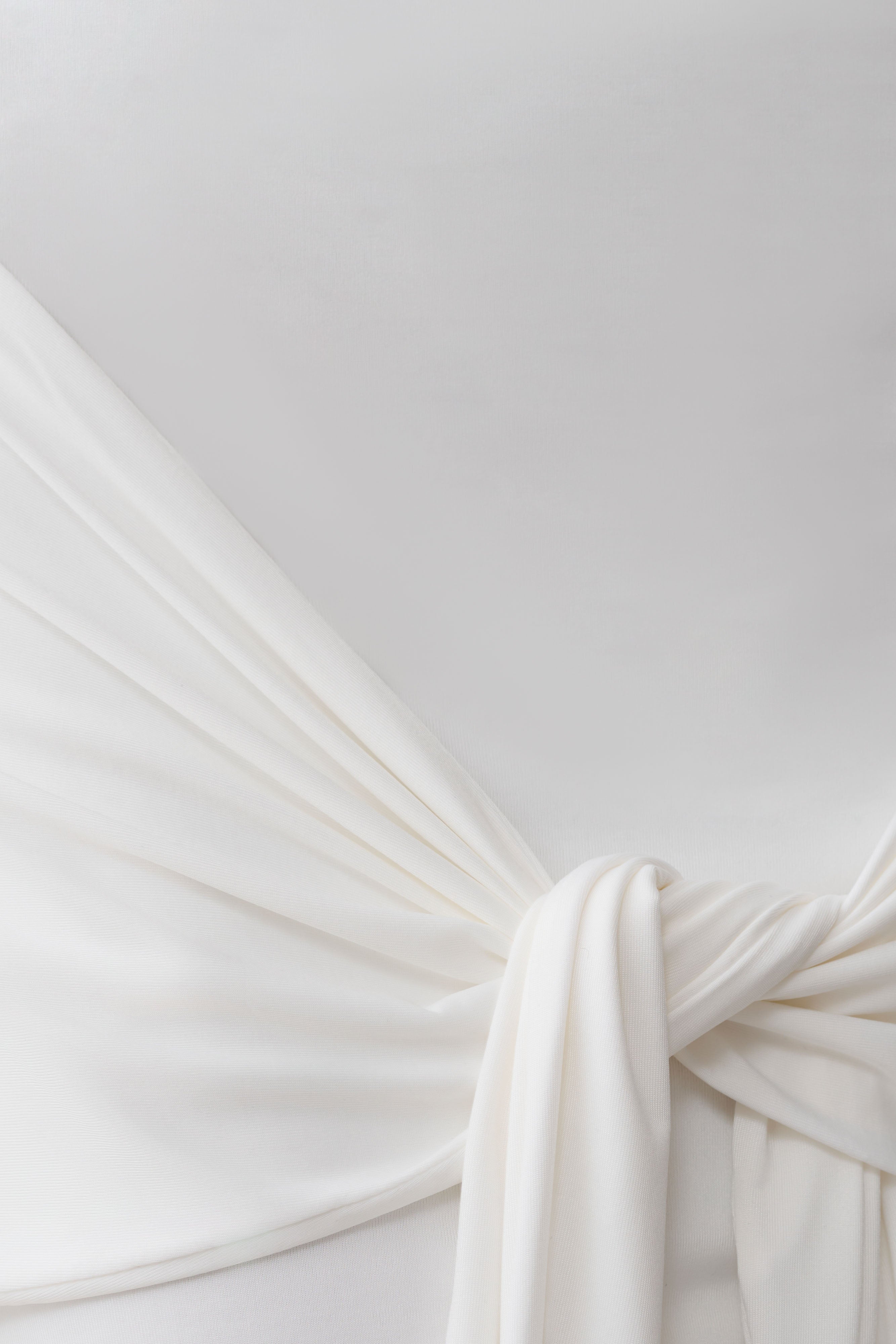 Maiara Shortsleeve Slinky Tie Mini Dress - White - Image 5