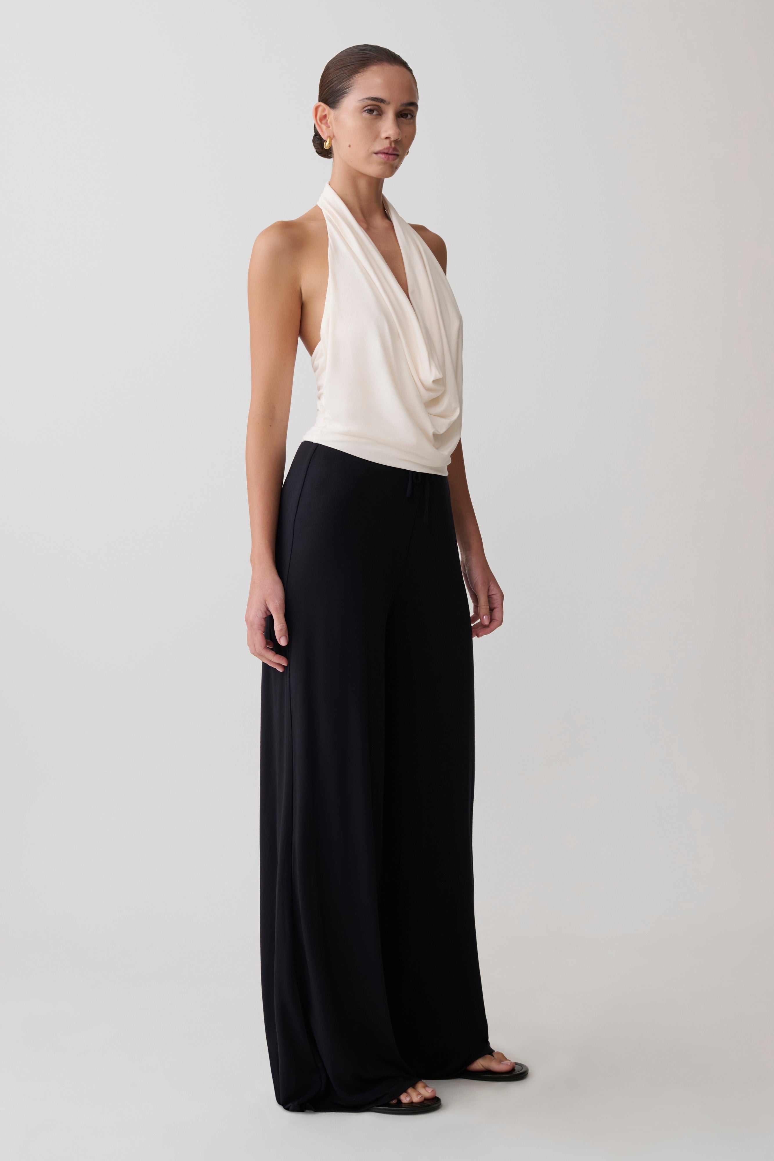 Huyen Cowl Front Modal Top - Ivory - Image 5