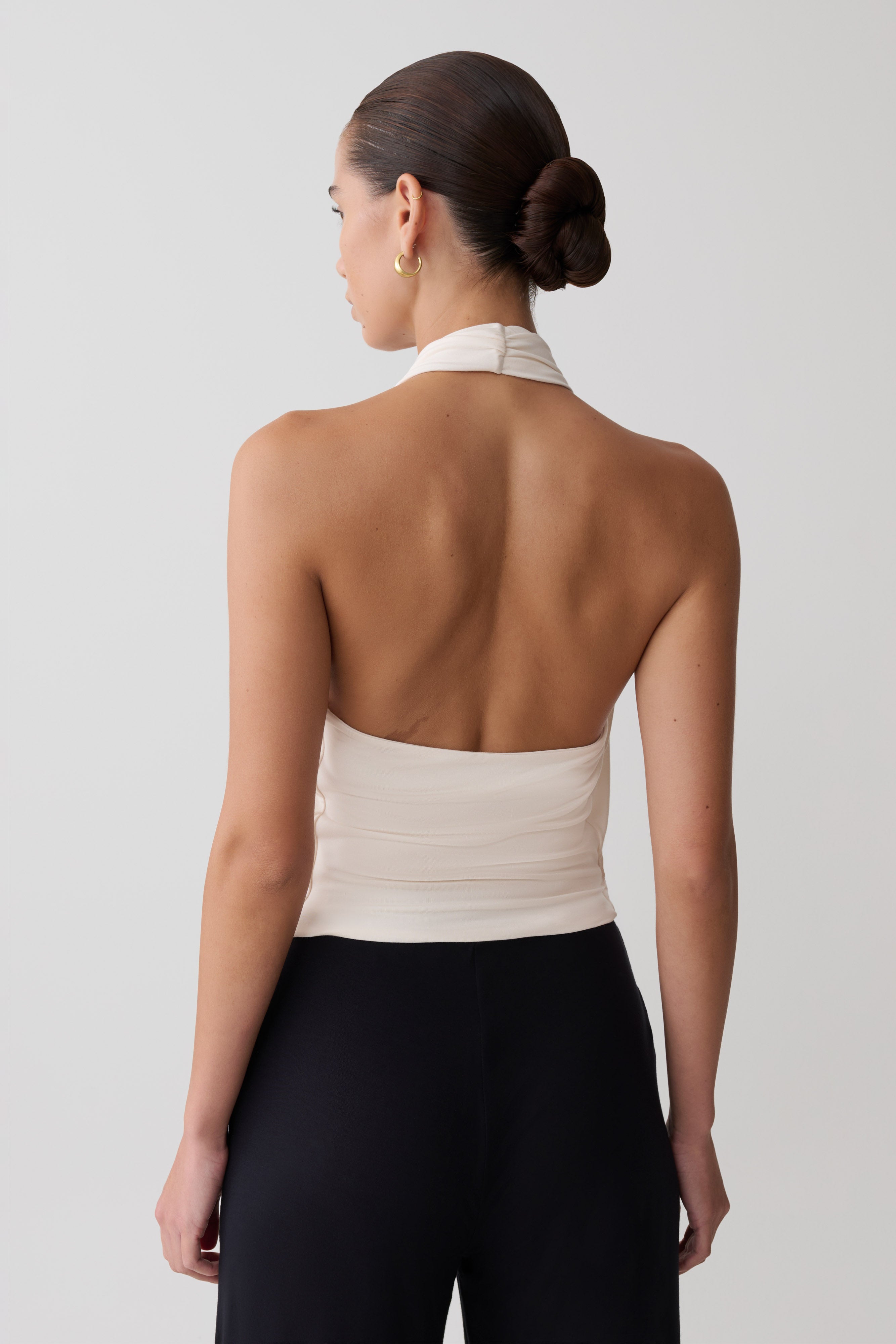 Alternative view of Huyen Cowl Front Modal Top - Ivory