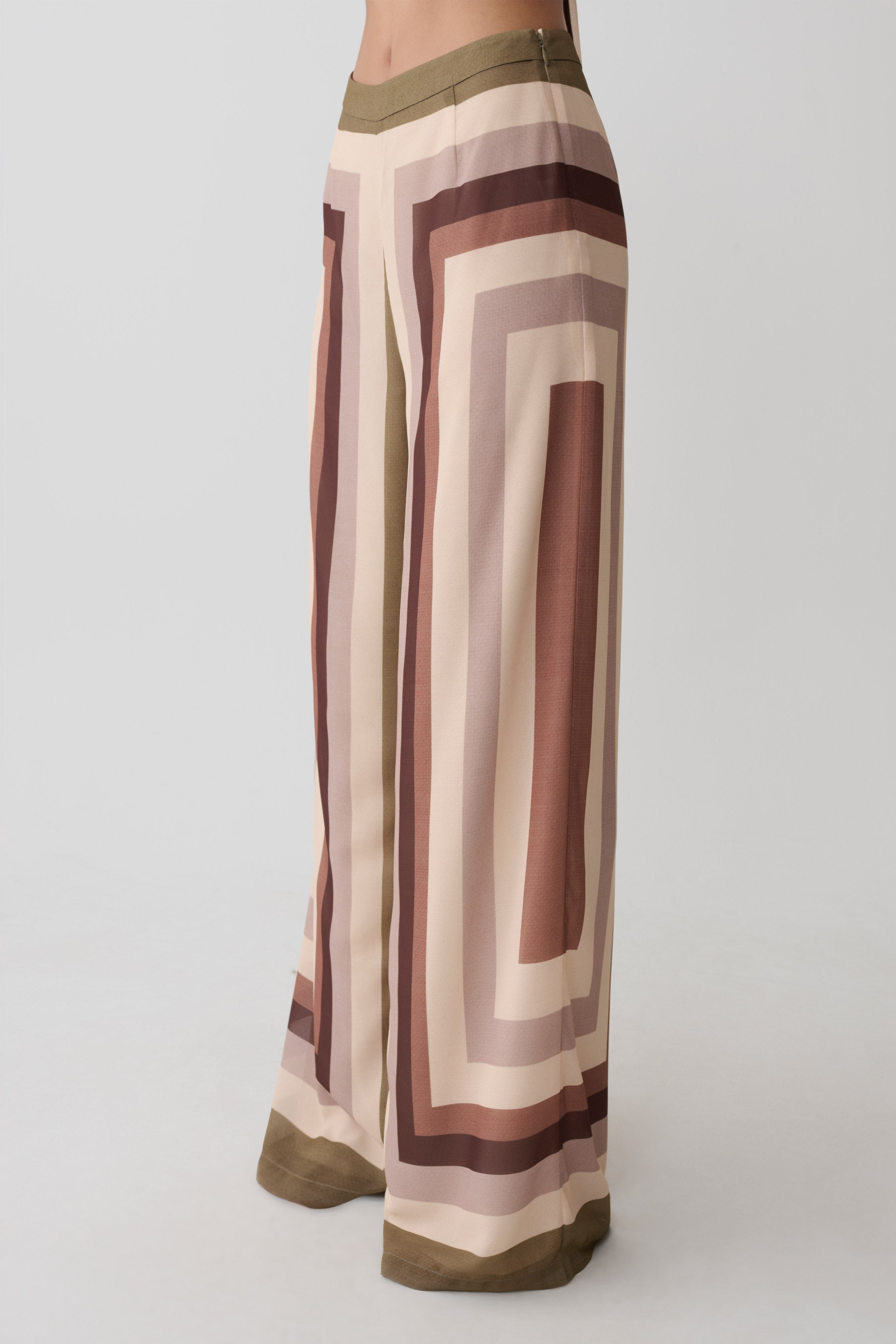 Rachel Chiffon Straight Leg Pants - Multi Stripe - Image 7