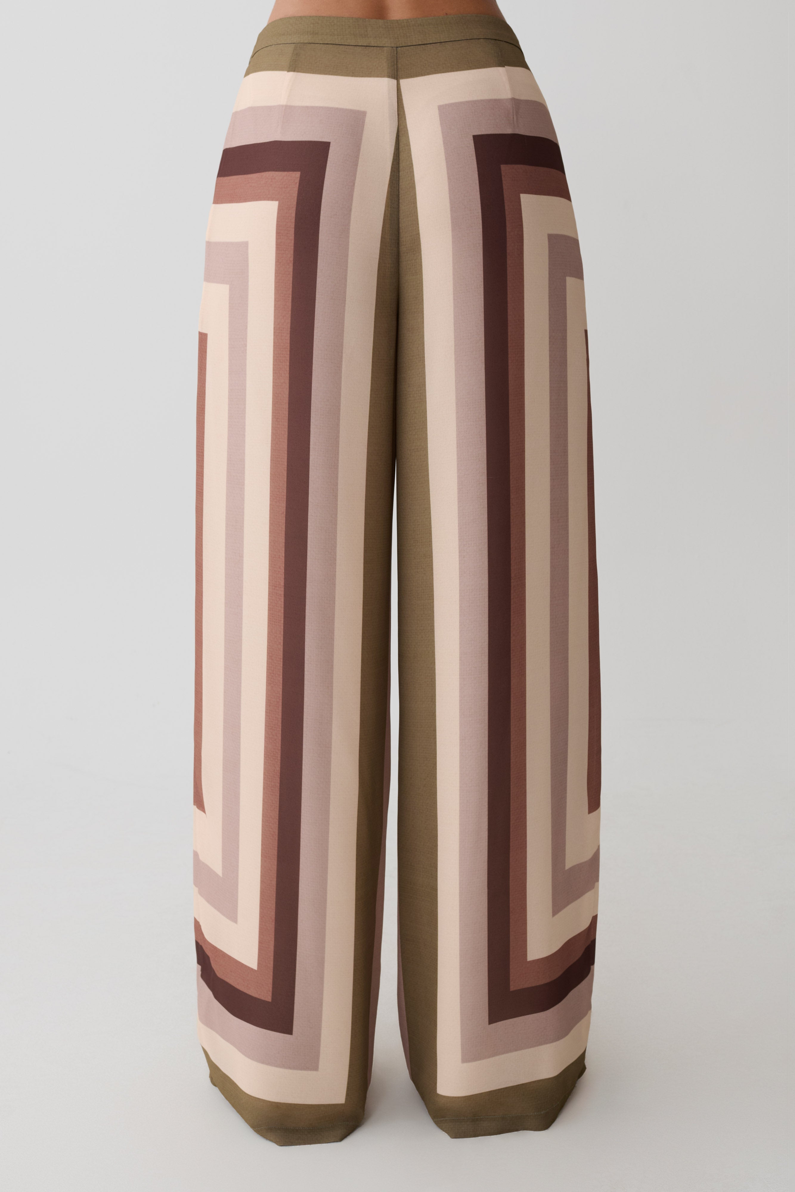 Rachel Chiffon Straight Leg Pants - Multi Stripe - Image 6
