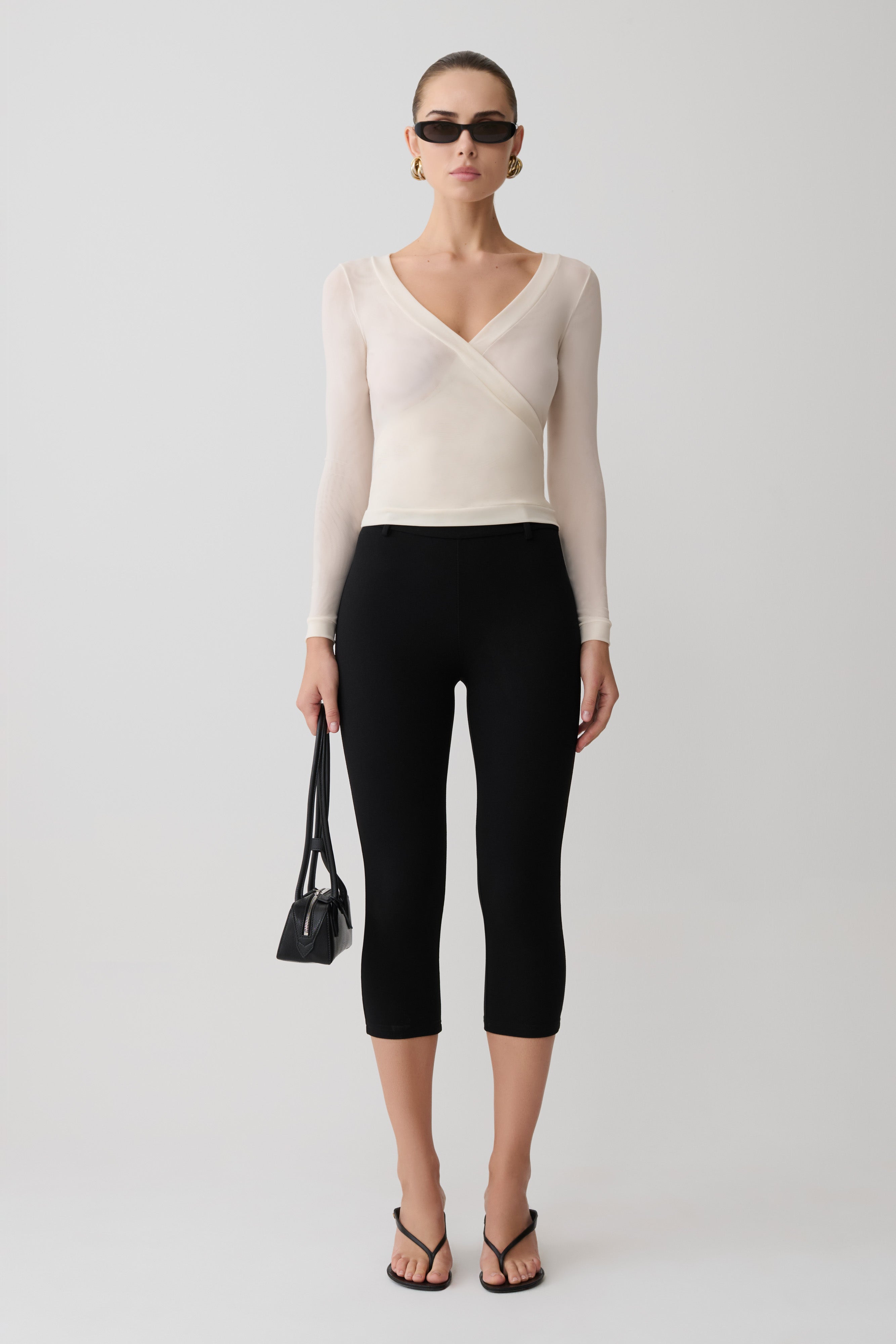 Lumi Long Sleeve Mesh Top - Bone - Image 5