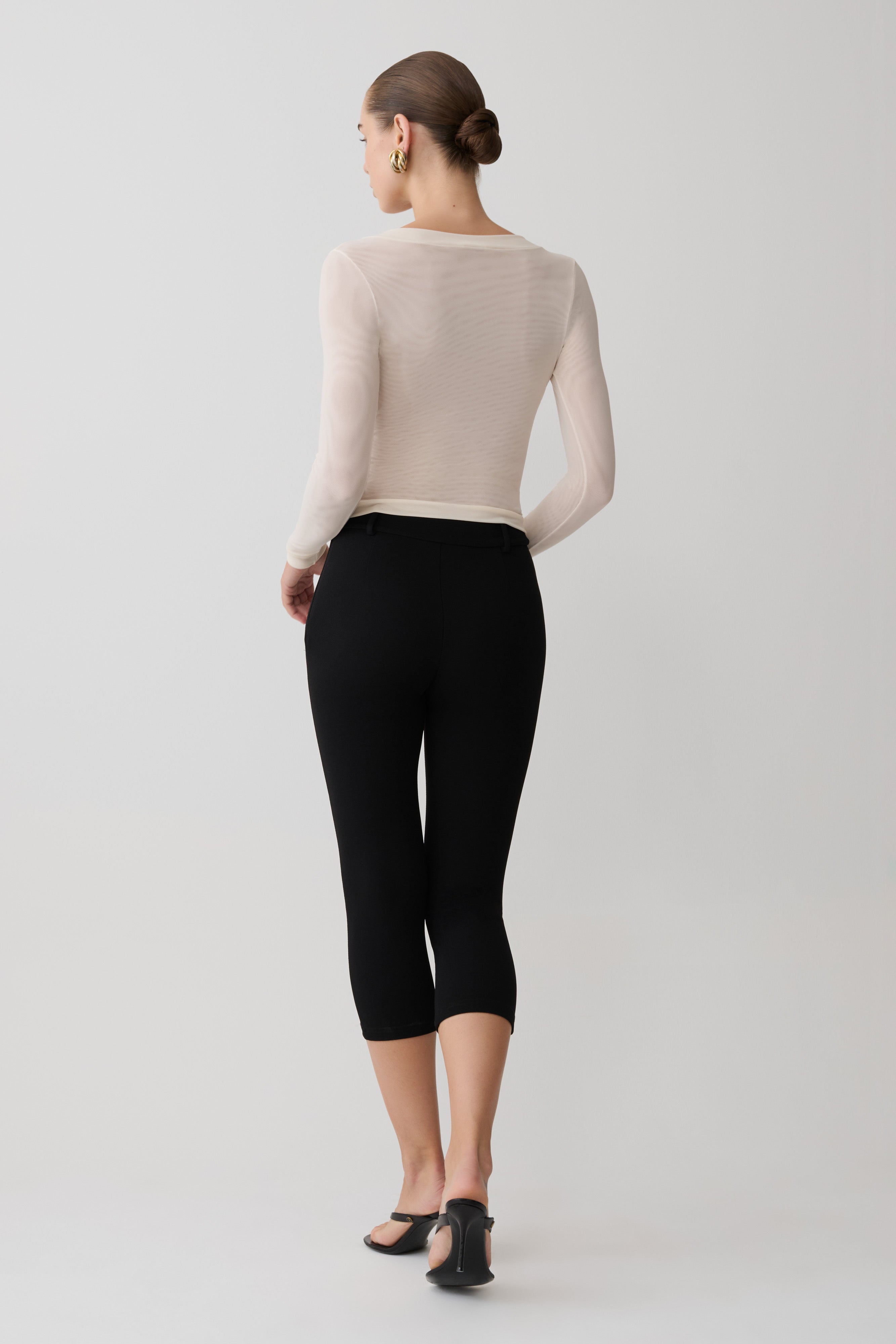 Lumi Long Sleeve Mesh Top - Bone - Image 6