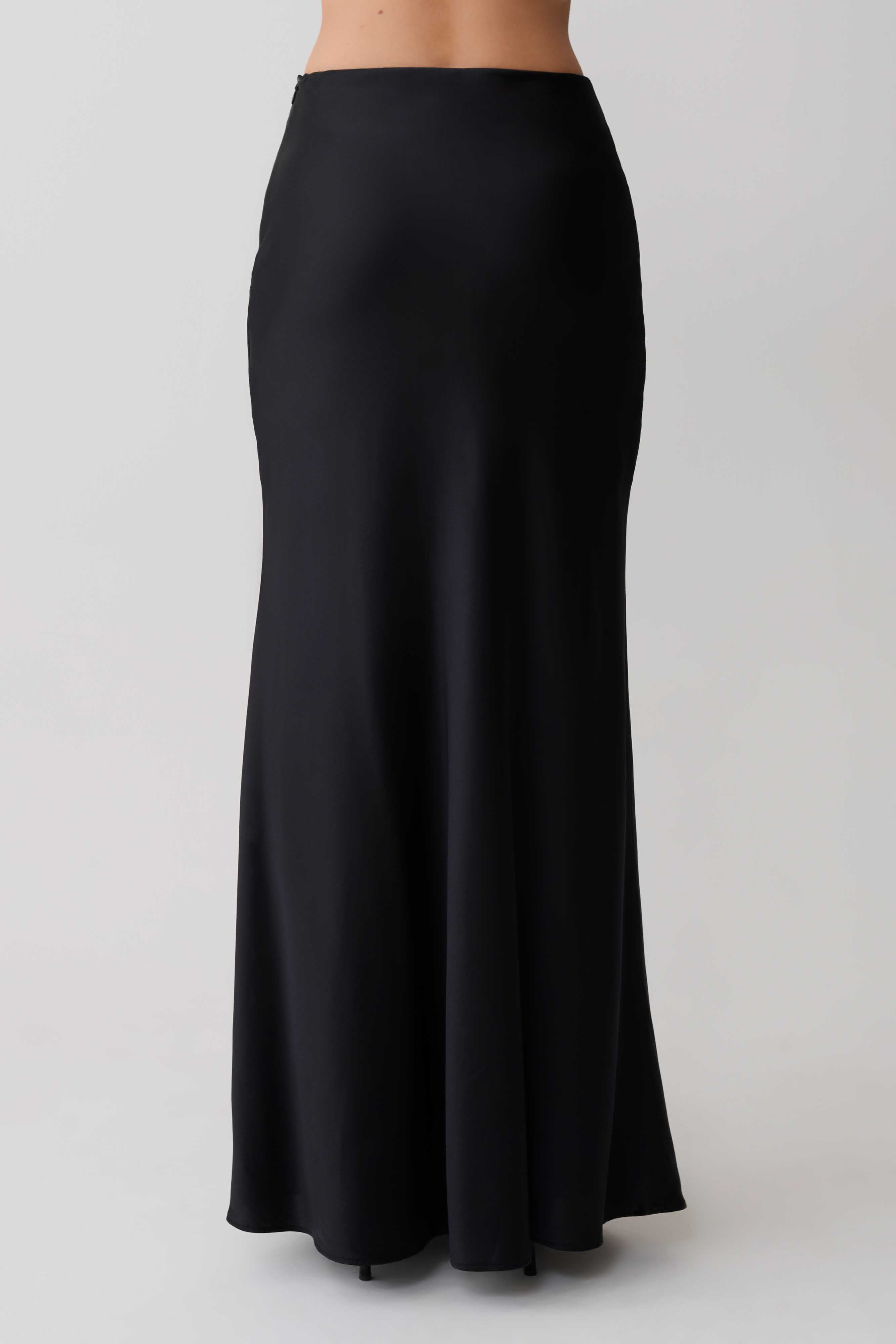 Sabrina Silk Blend Maxi Skirt - Black - Image 6