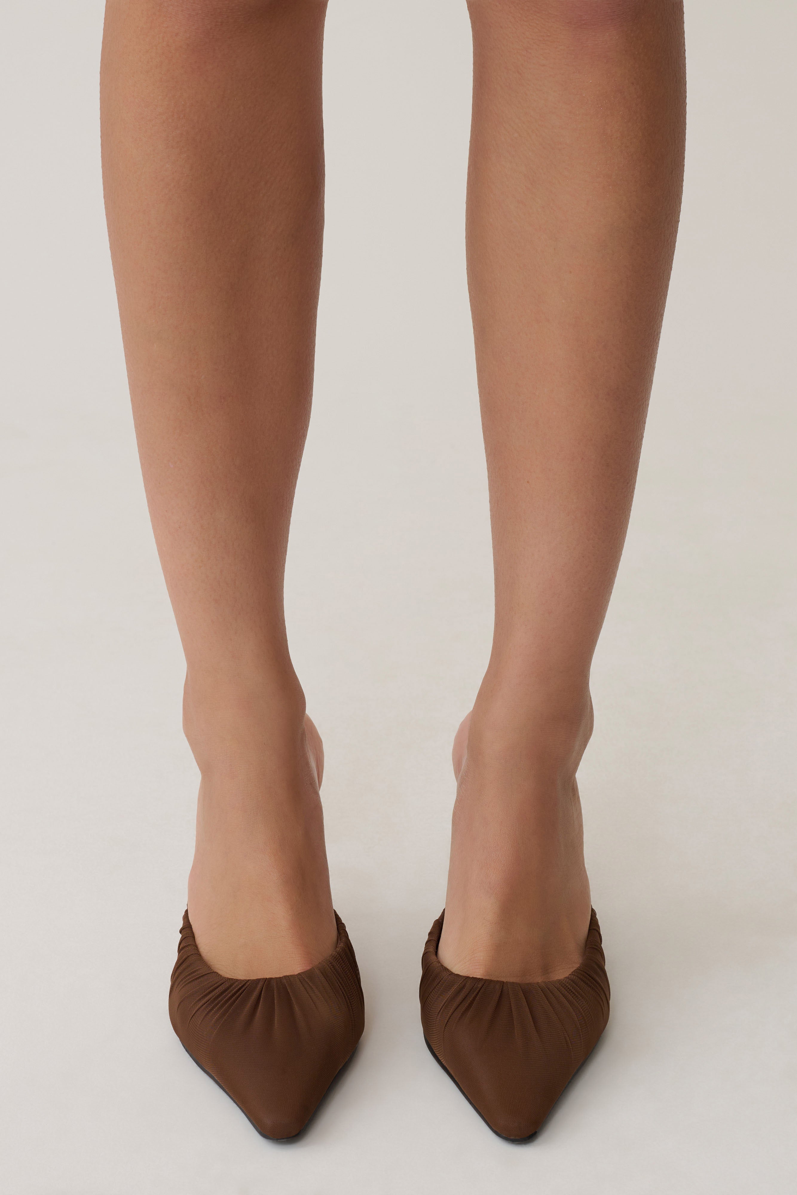 Bao Mesh Pointed Heel - Chocolate - Image 2
