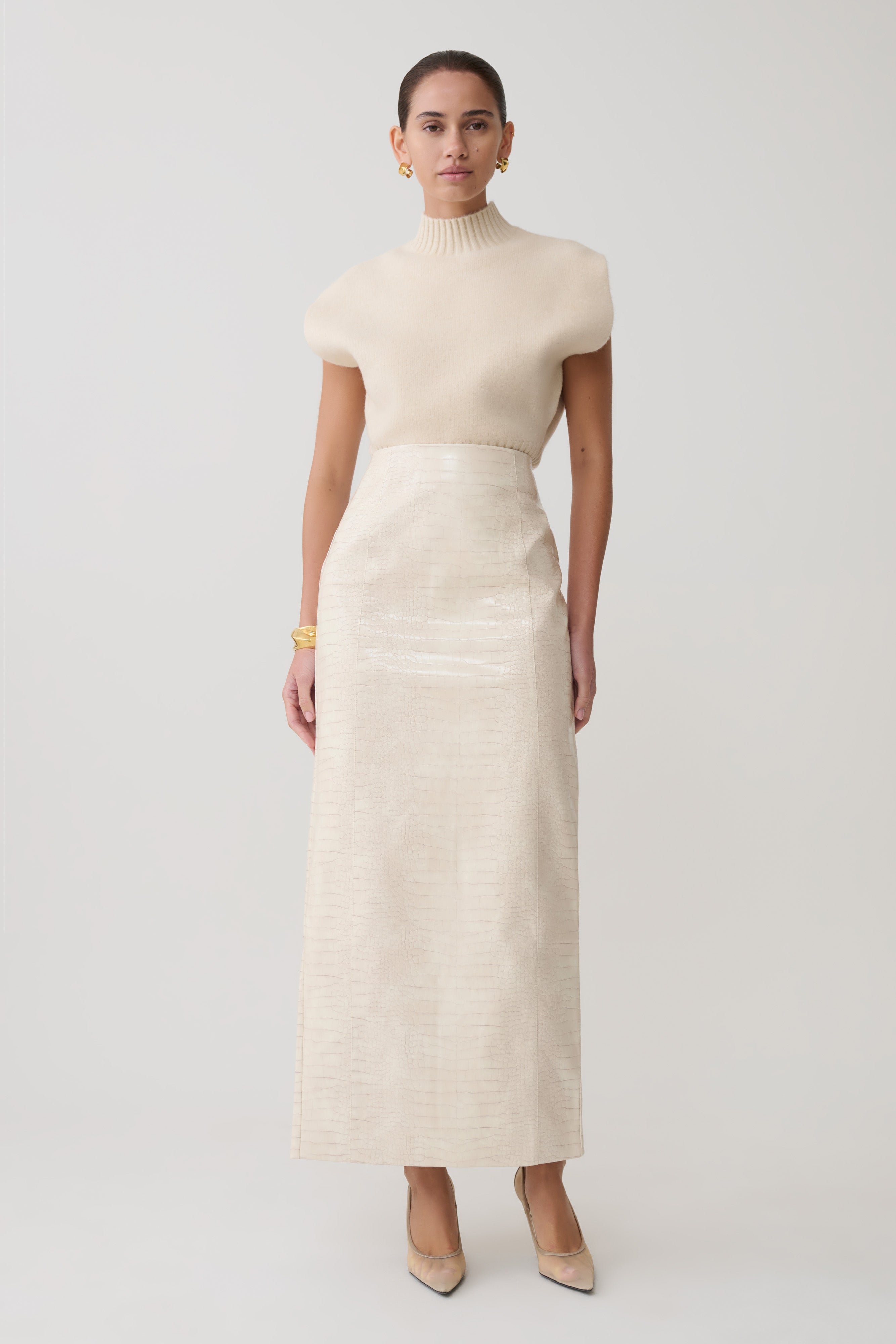 Niko Knit Oversized Top - Ivory - Image 7