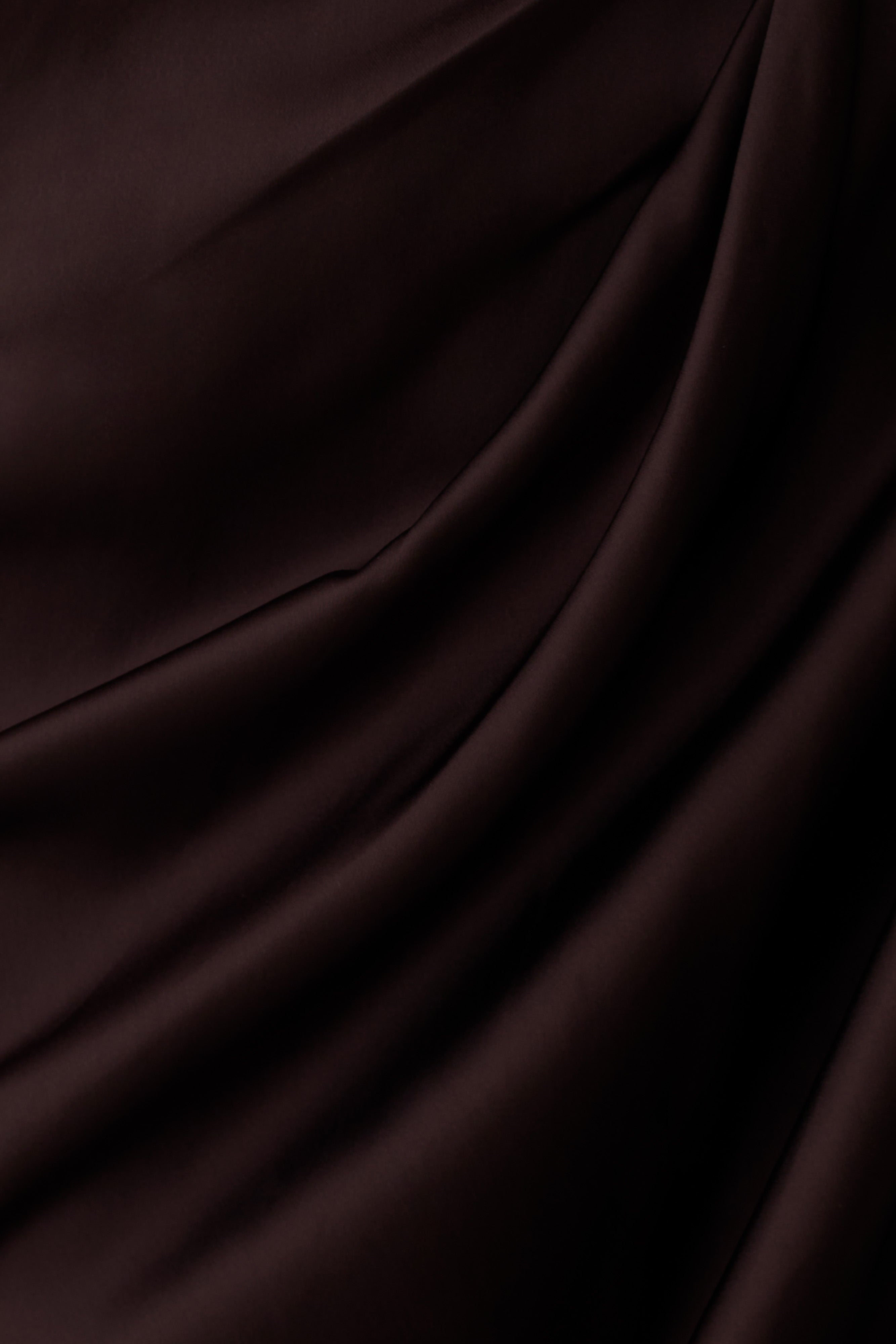 Aveline Draped Halter Midi Dress - Dark Chocolate - Image 10