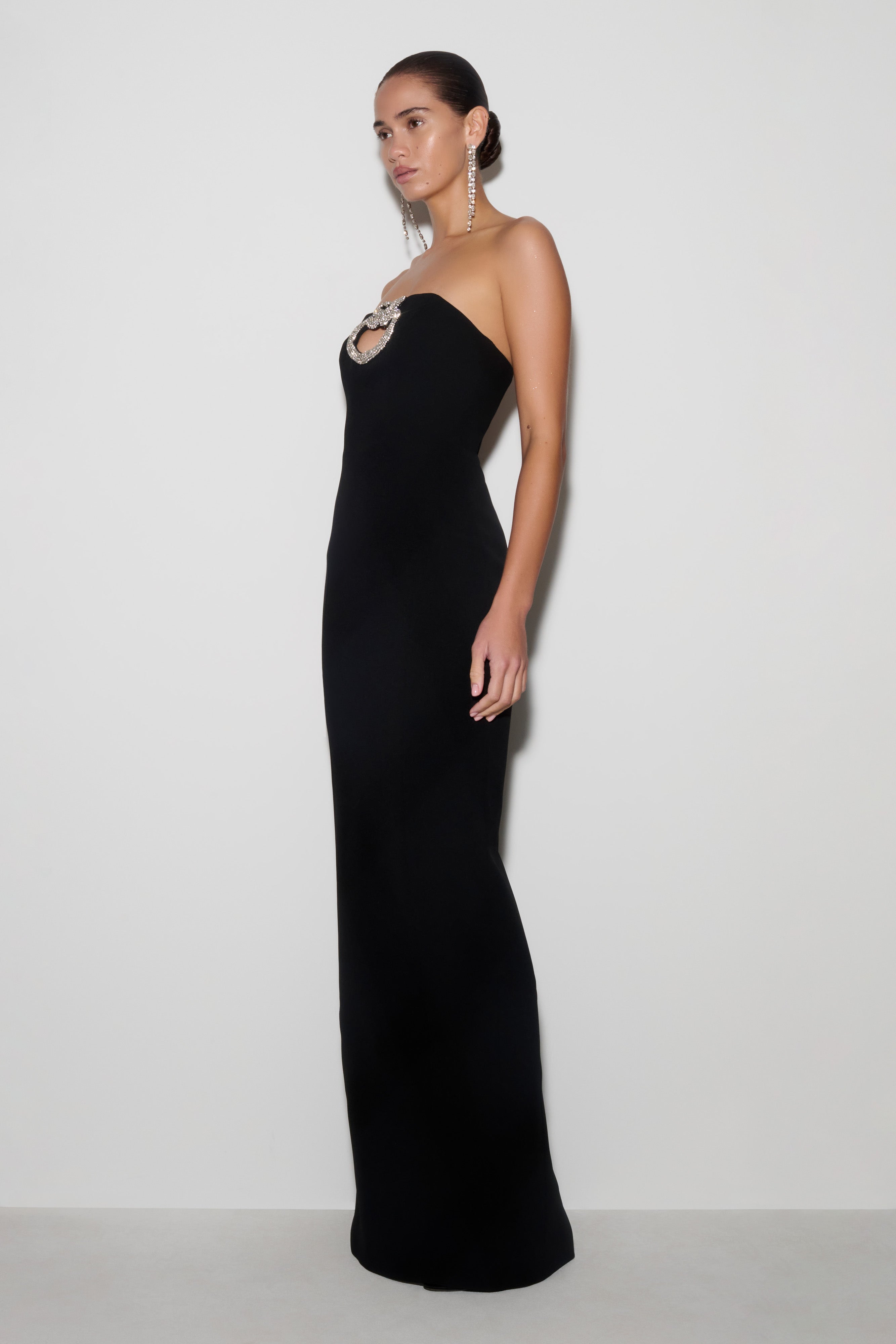 Alternative view of Hilda Embellished Strapless Maxi Dress - Black