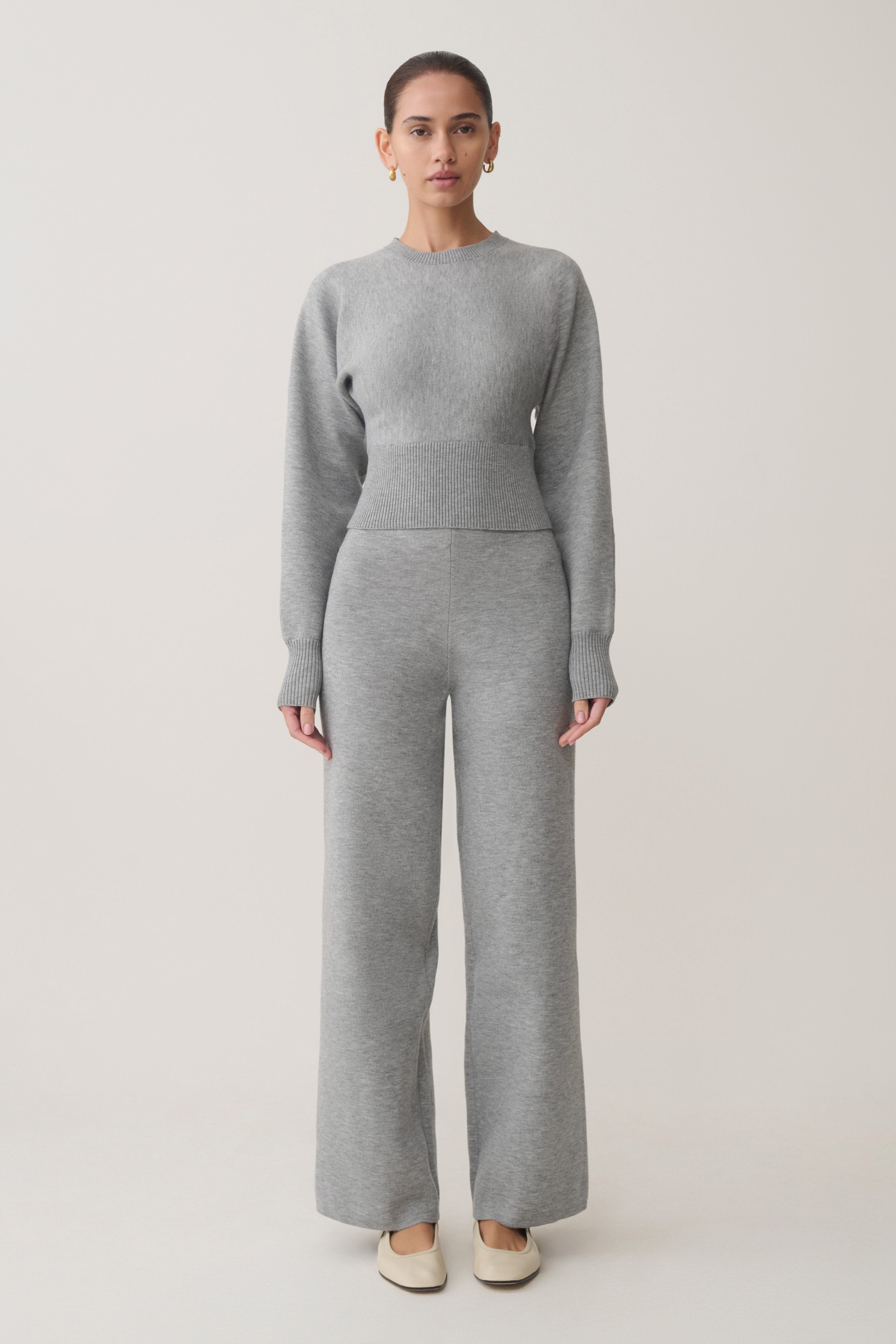 Ciaralee Cinched Waist Jumper - Grey Marle - Image 4