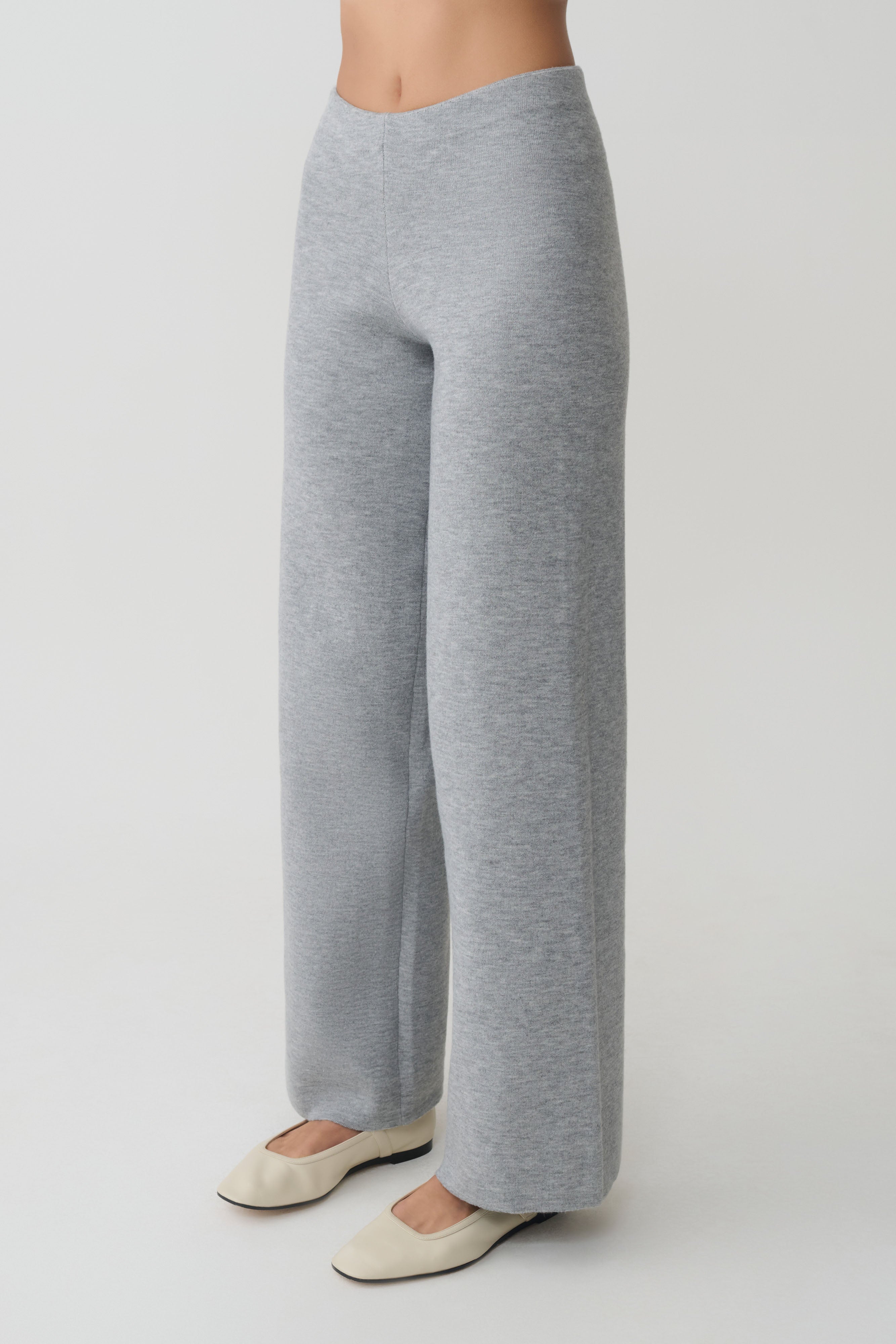 Kerrymae Straight Leg Knit Pants - Grey Marle - Image 6