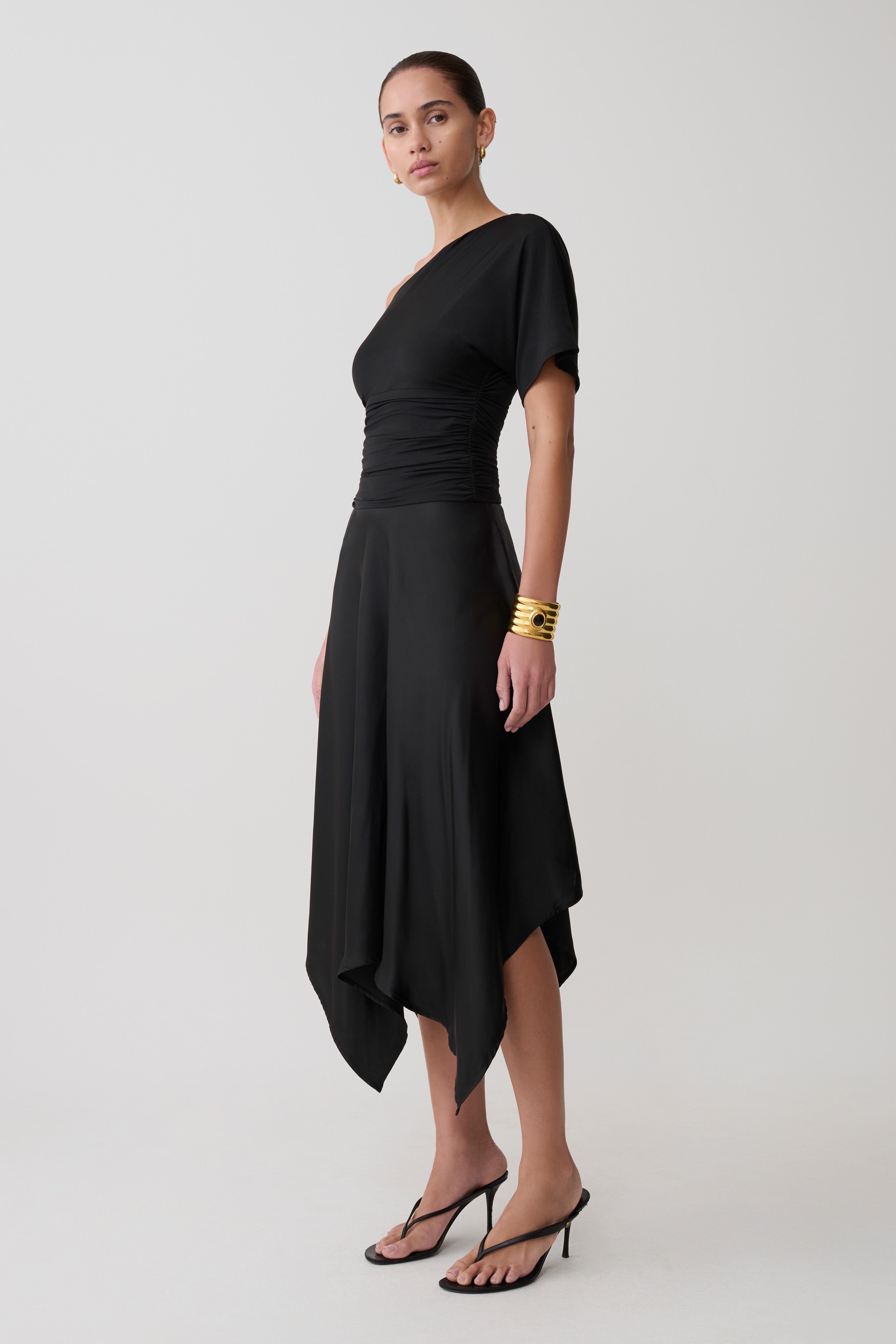 Luu Off Shoulder Slinky Top - Black - Image 5