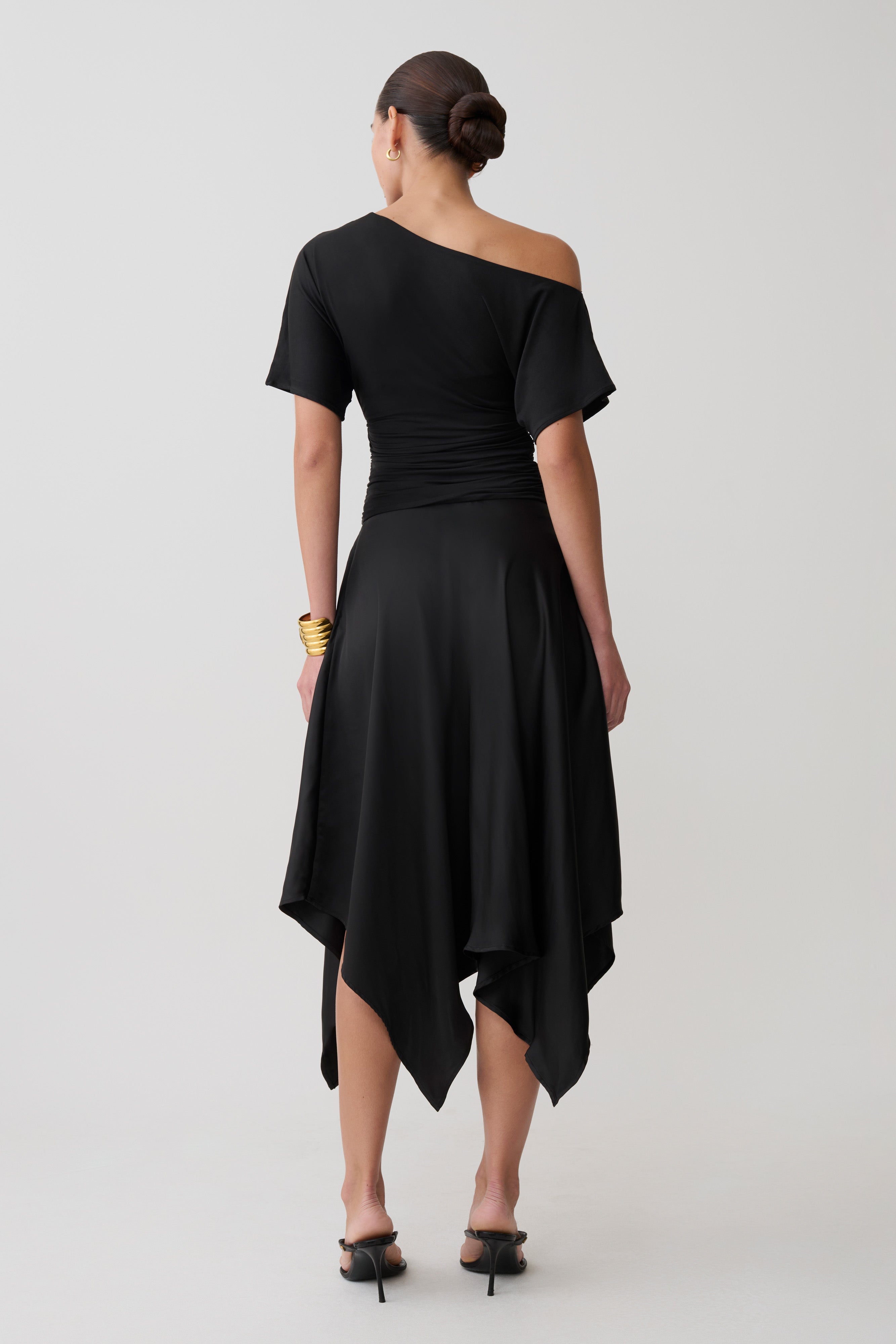 Luu Off Shoulder Slinky Top - Black - Image 6