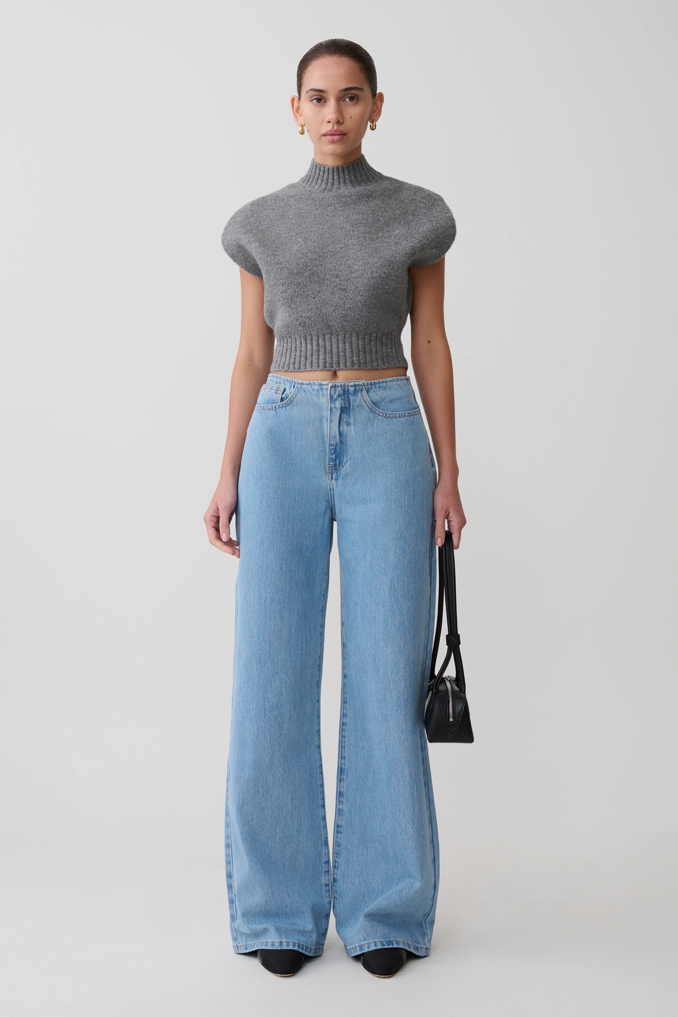 Niko Knit Oversized Top - Charcoal - Image 6