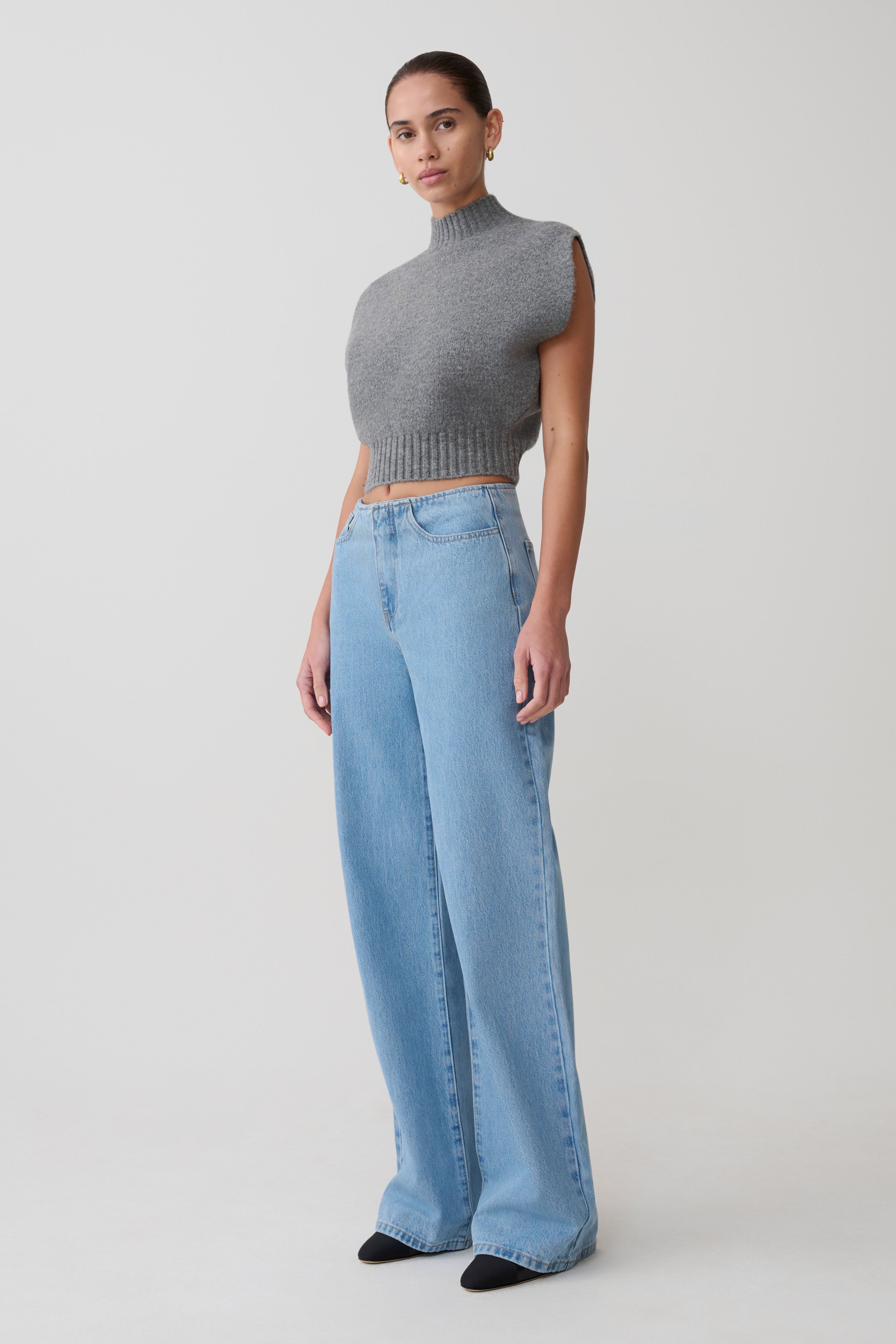 Niko Knit Oversized Top - Charcoal - Image 8