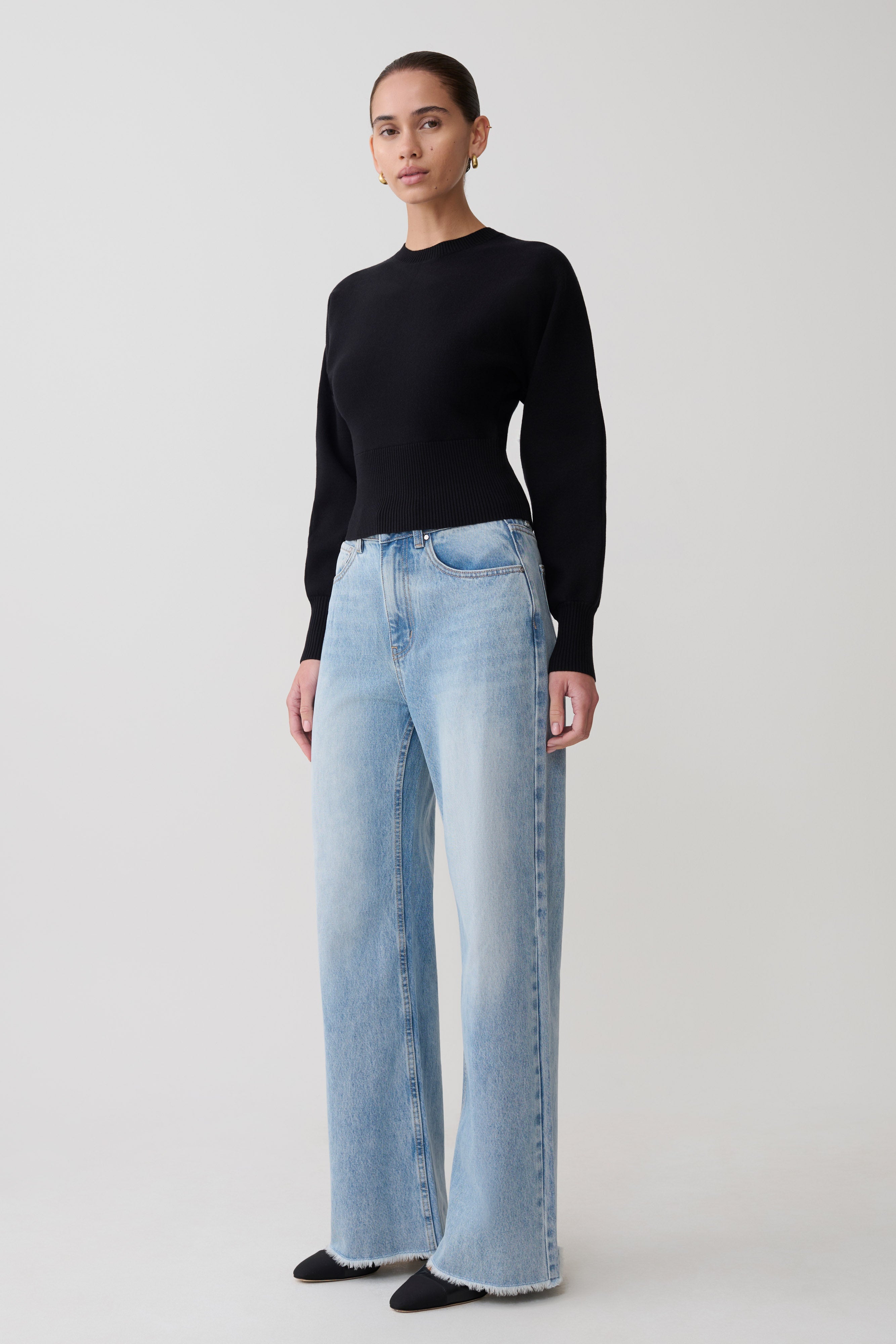Ciaralee Cinched Waist Jumper - Black - Image 3