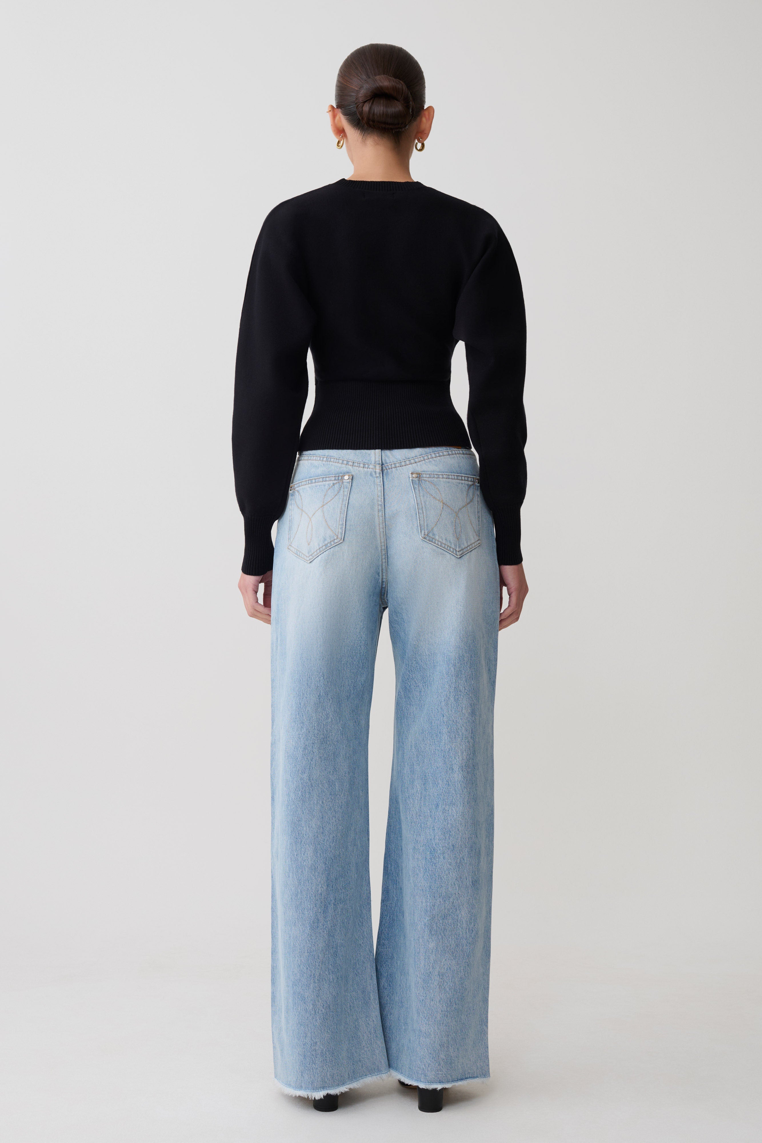 Alternative view of Ciaralee Cinched Waist Jumper - Black