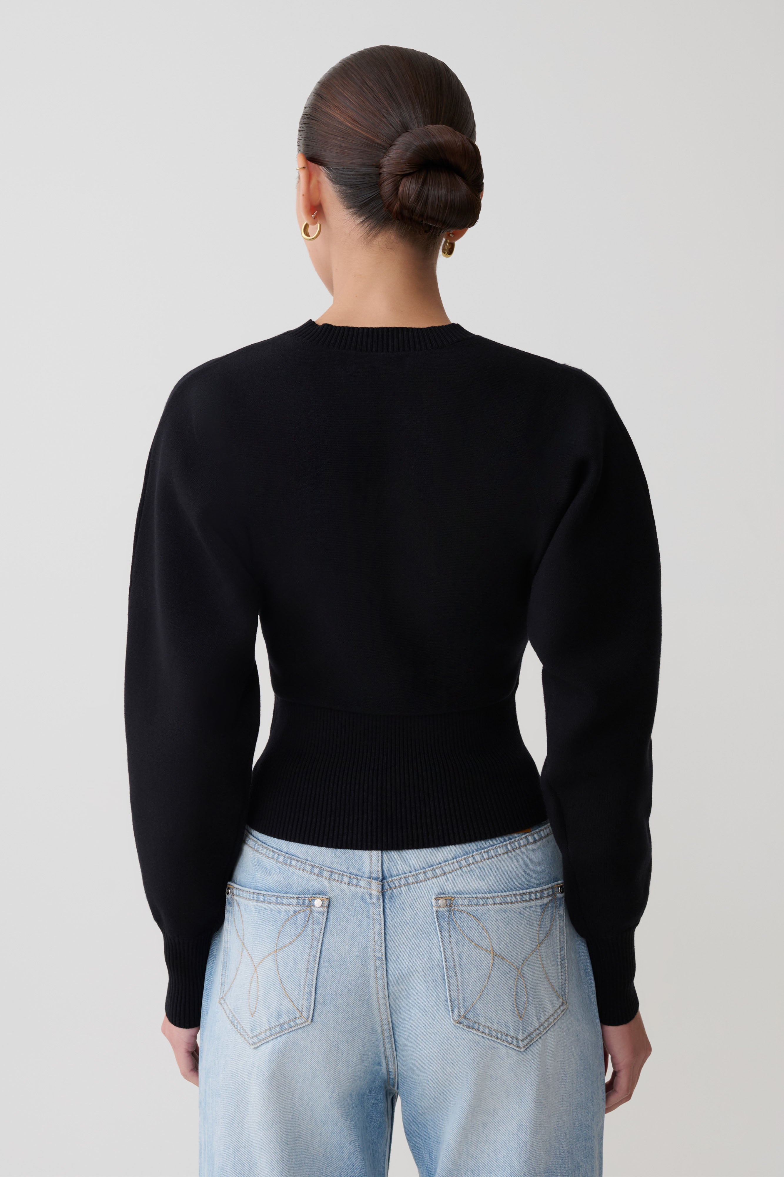 Ciaralee Cinched Waist Jumper - Black - Image 5