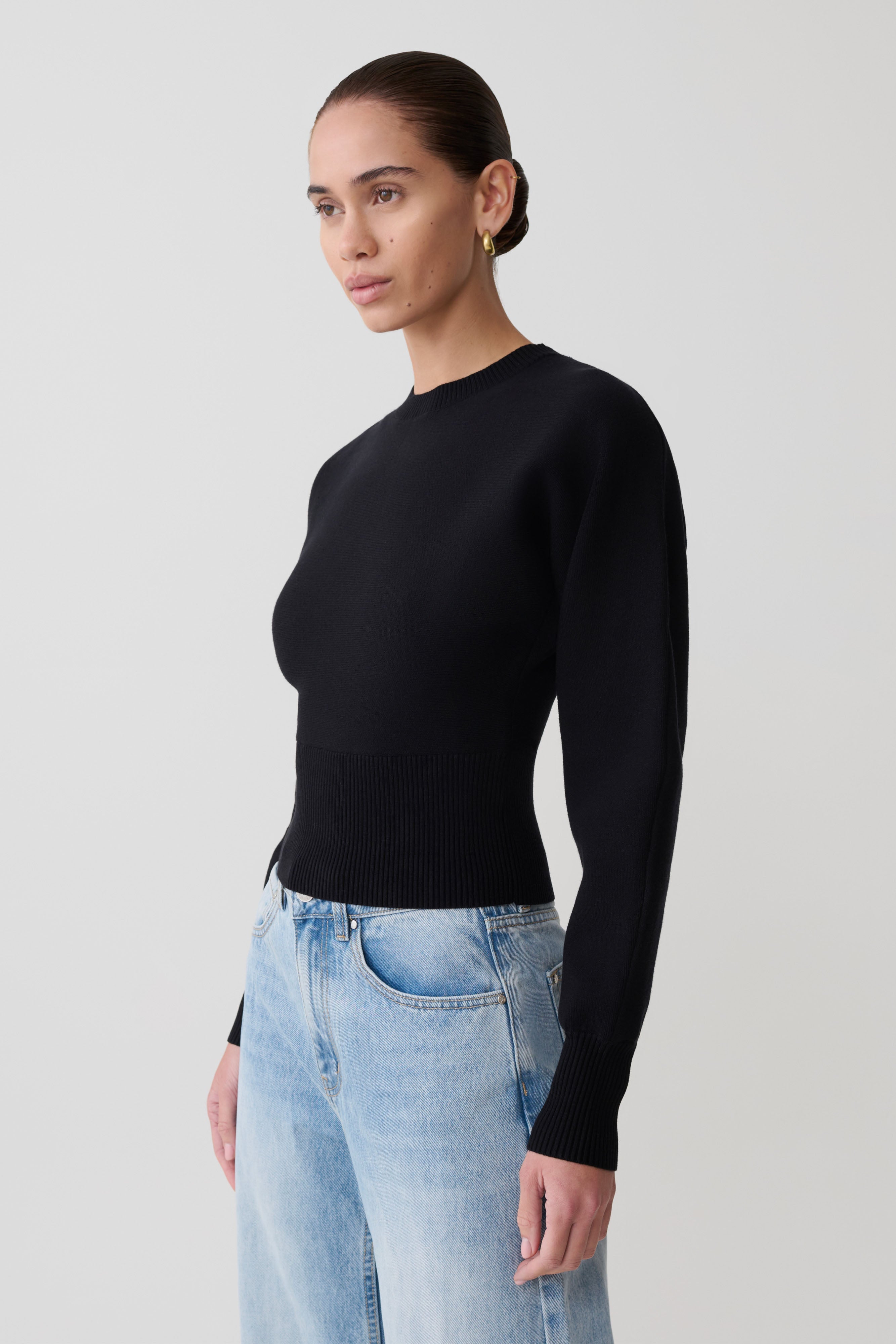 Ciaralee Cinched Waist Jumper - Black - Image 6