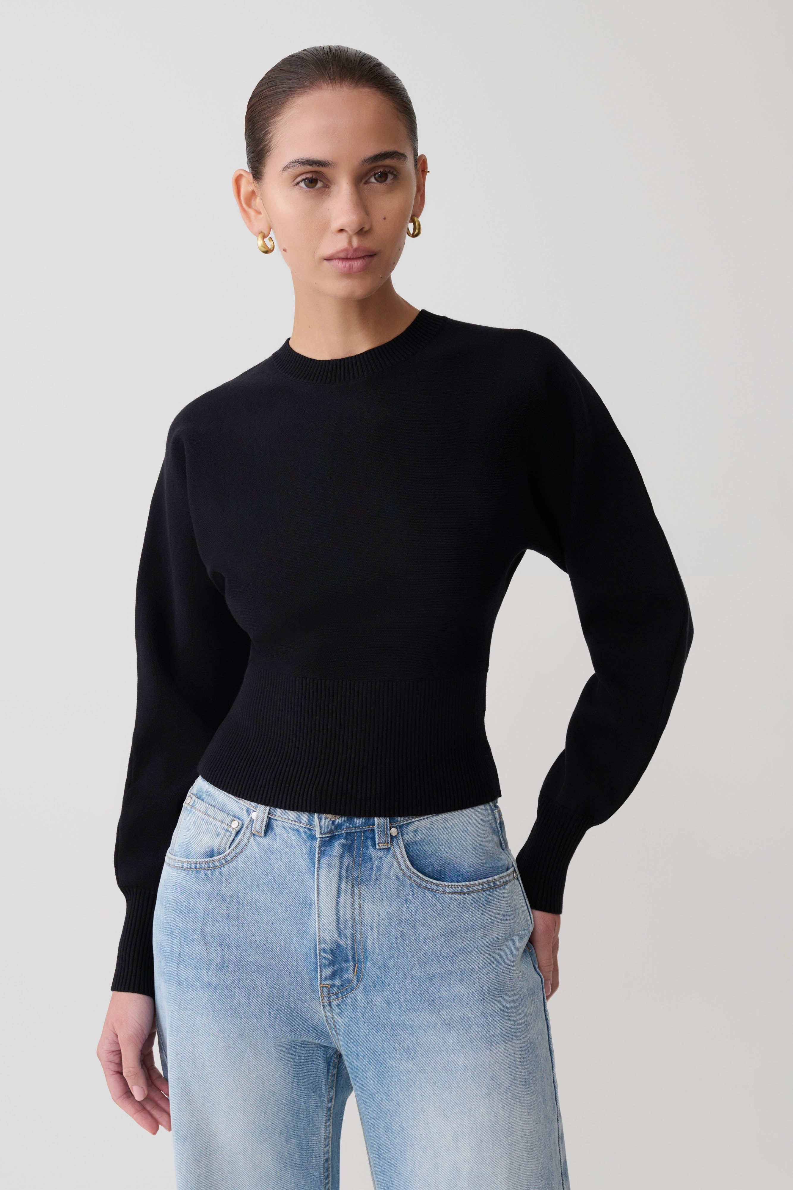 Ciaralee Cinched Waist Jumper - Black - Image 4