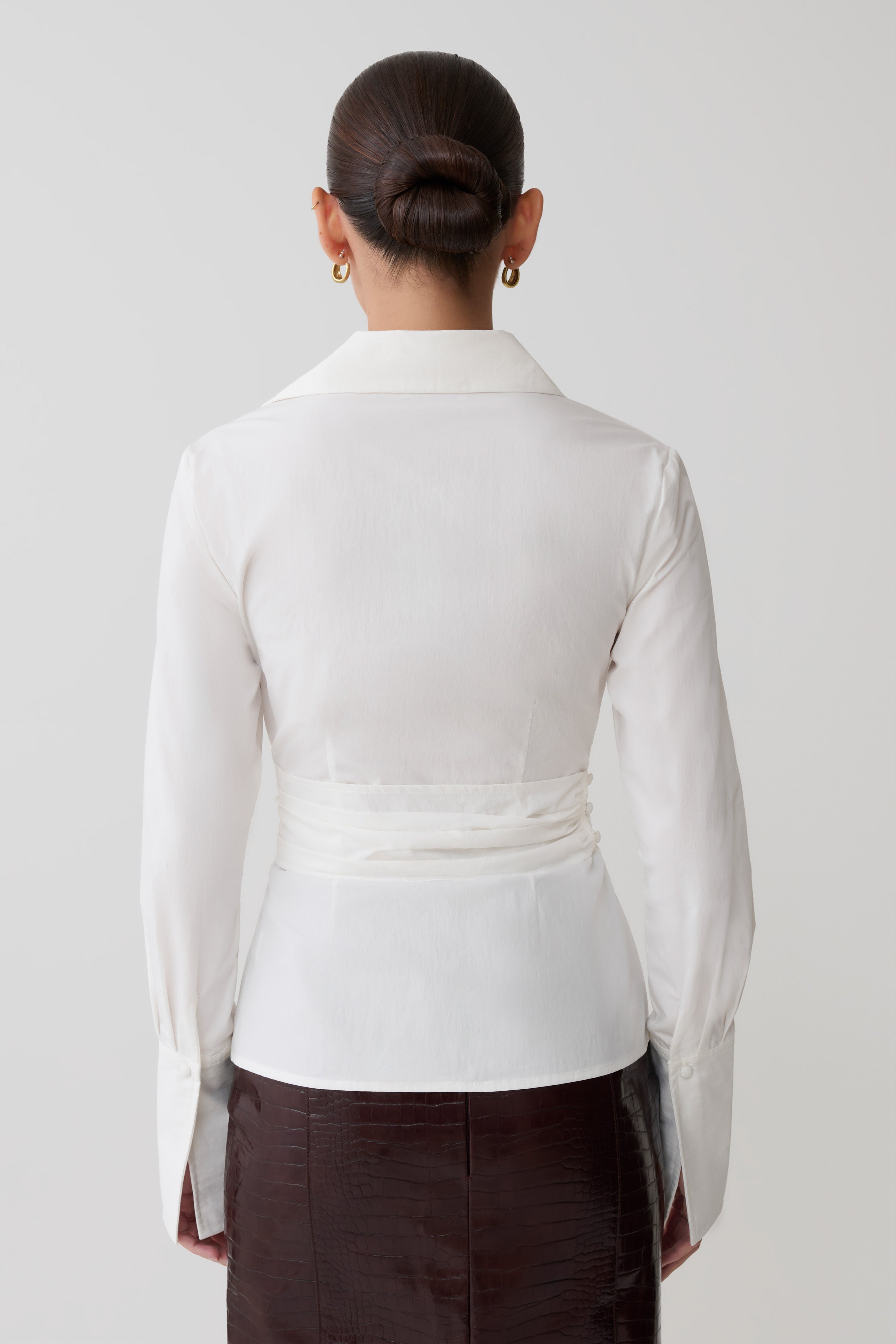 Alternative view of Eugenia Wrap Cotton Shirt - White