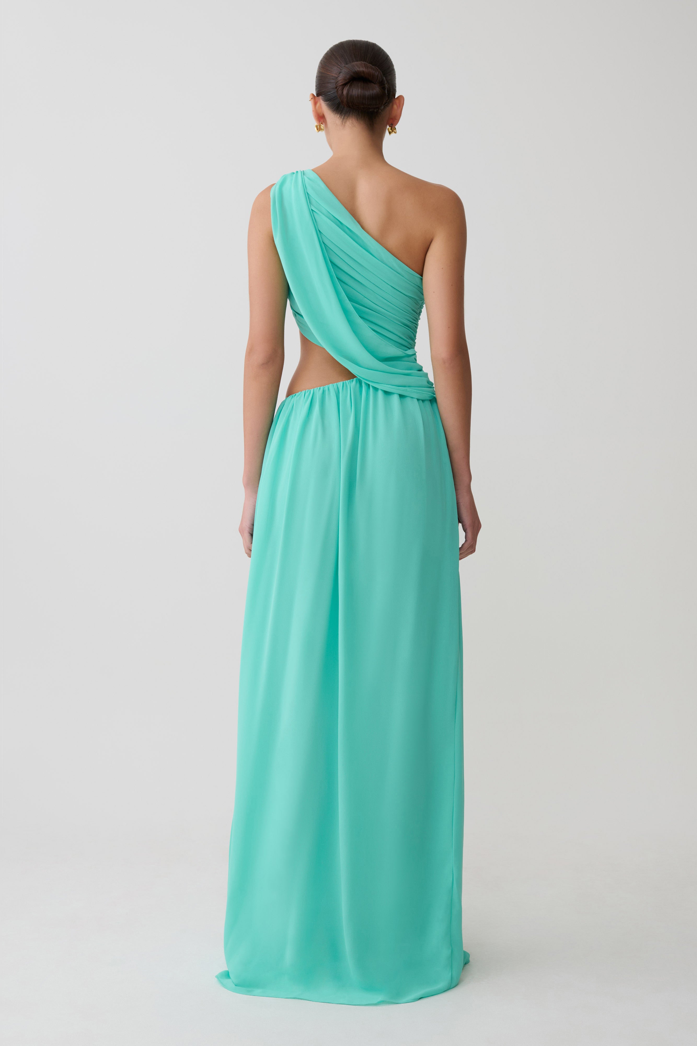 Alternative view of Aria Chiffon Cut Out Maxi Dress - Lagoon
