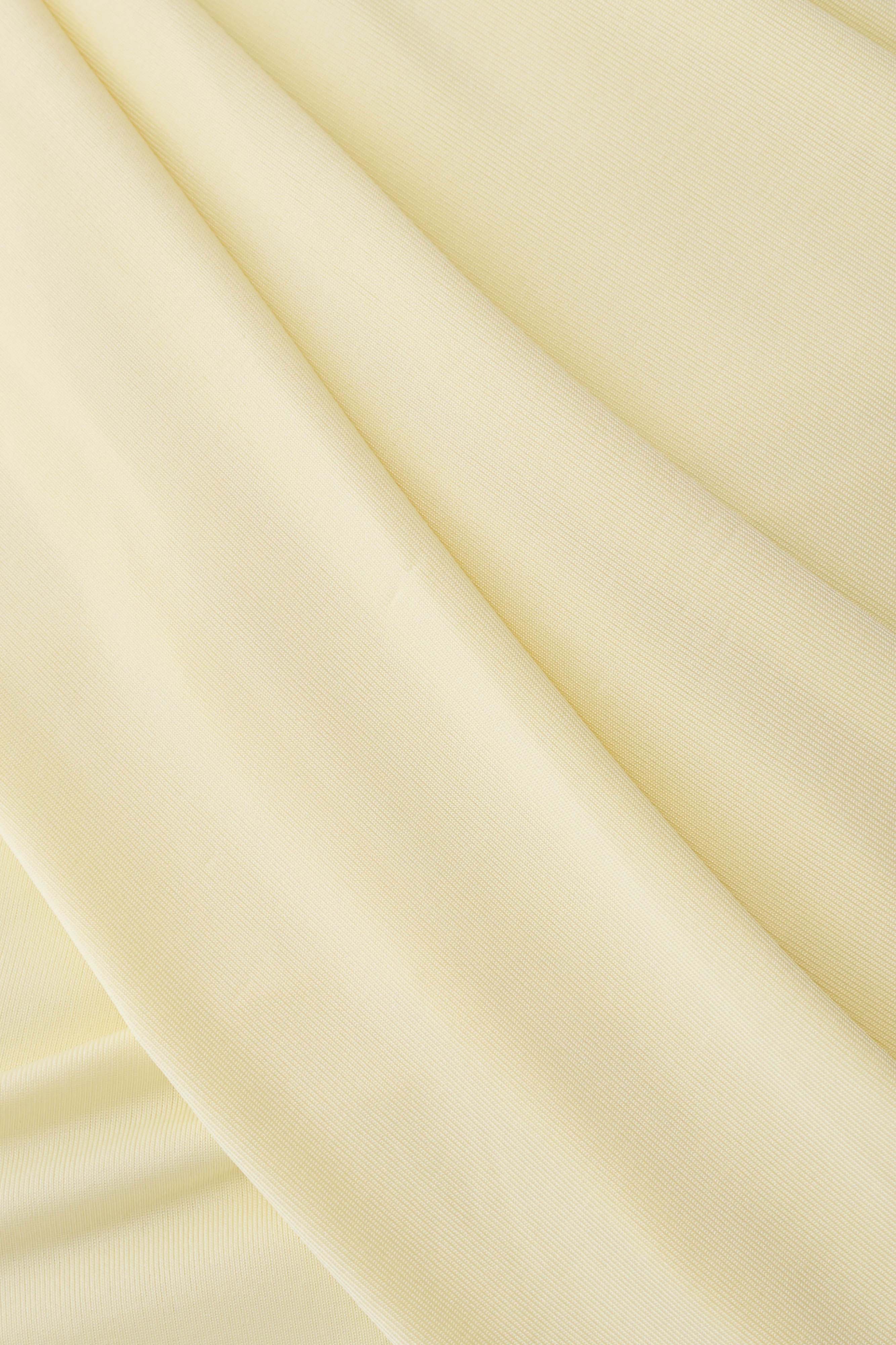 Adrienne One Shoulder Slinky Top - Lemon - Image 7