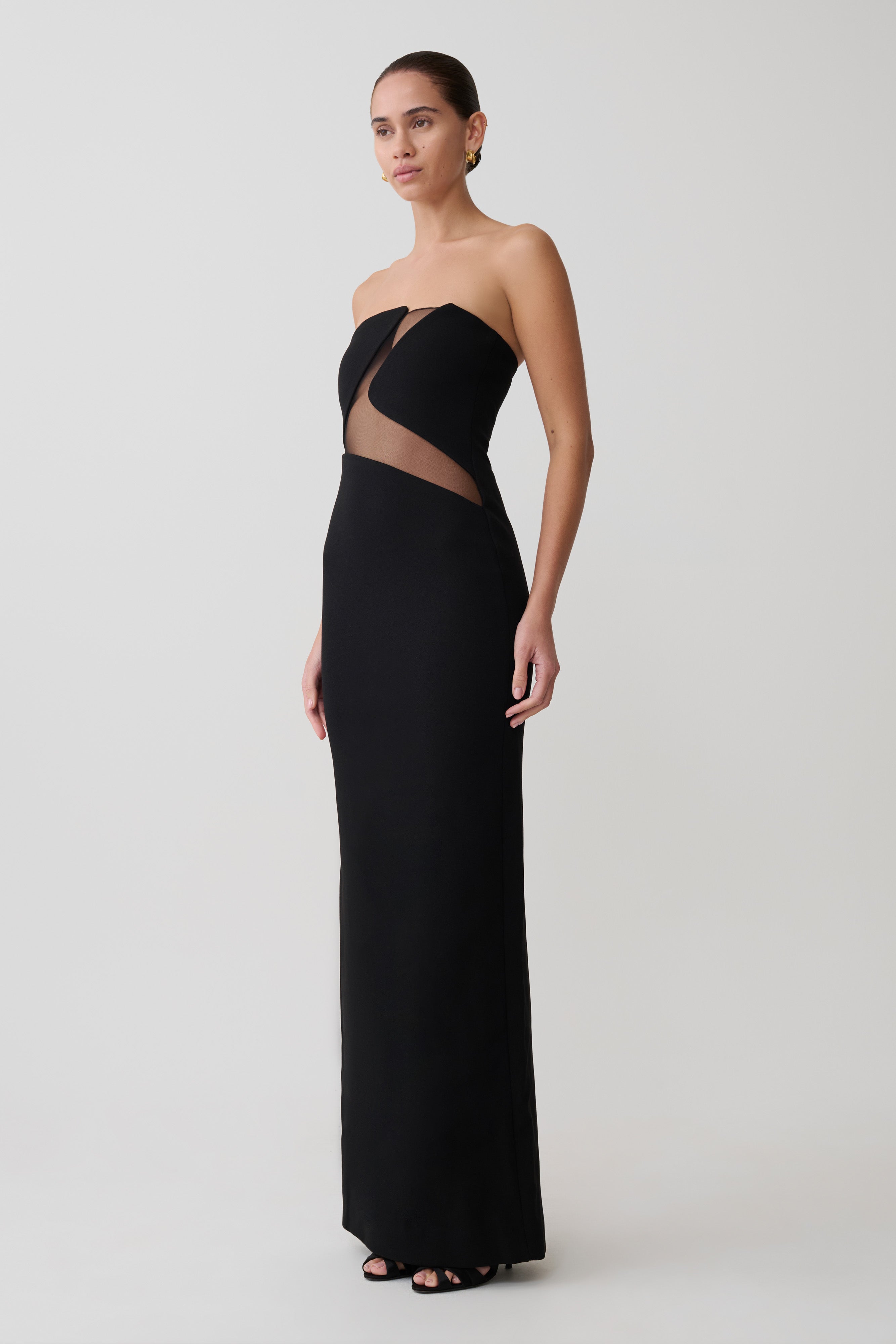 Lianne Strapless Maxi Dress - Black - Image 3