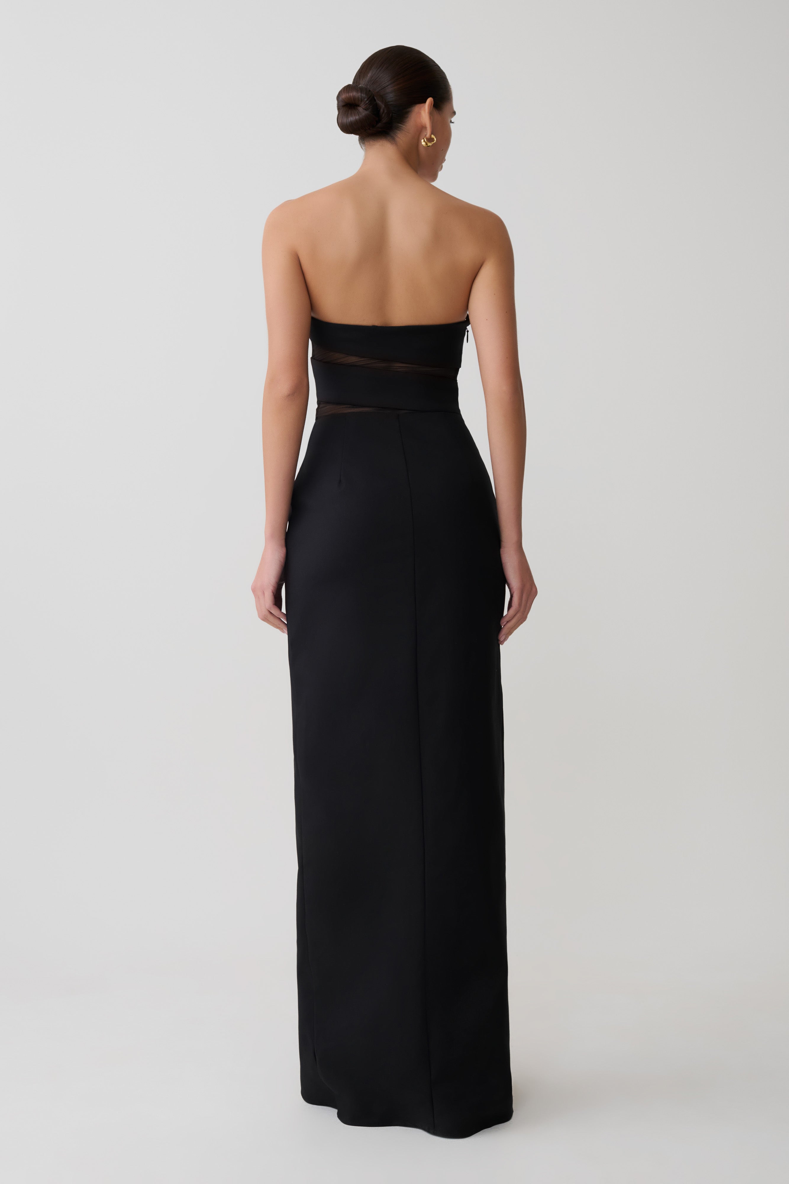 Alternative view of Paulina Cut Out Strapless Maxi Dress - Black