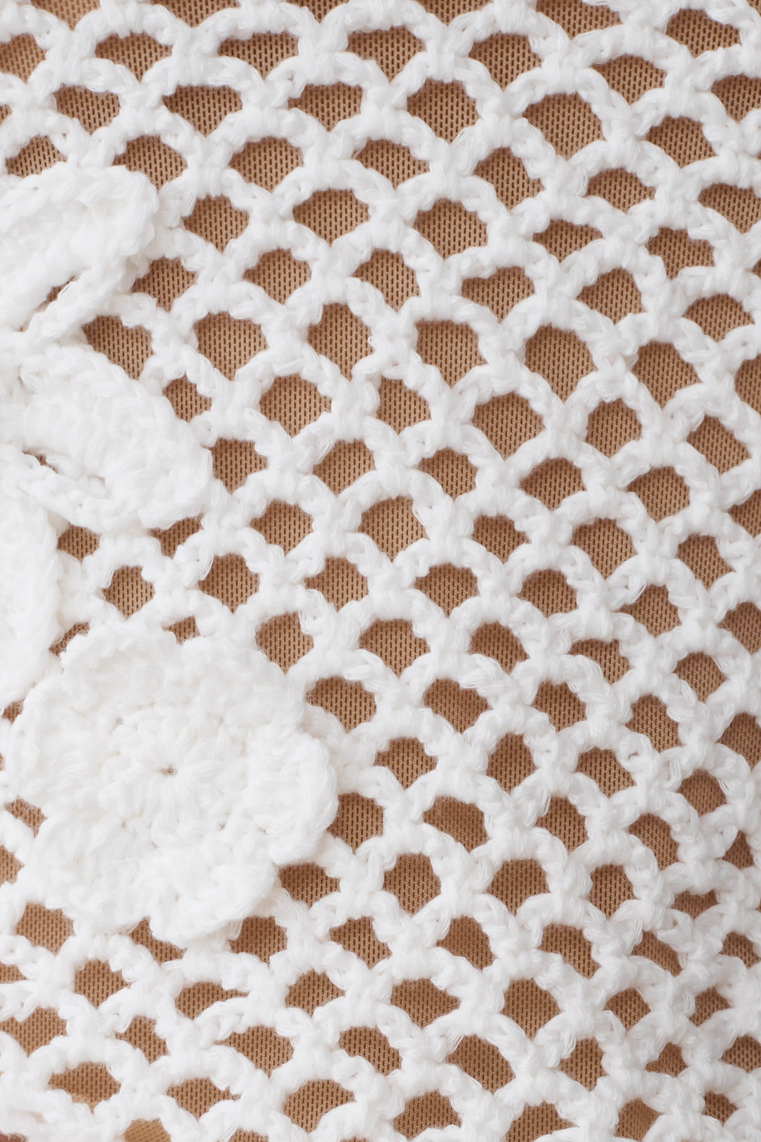 Miley Crochet Halter Top - Ivory - Image 7