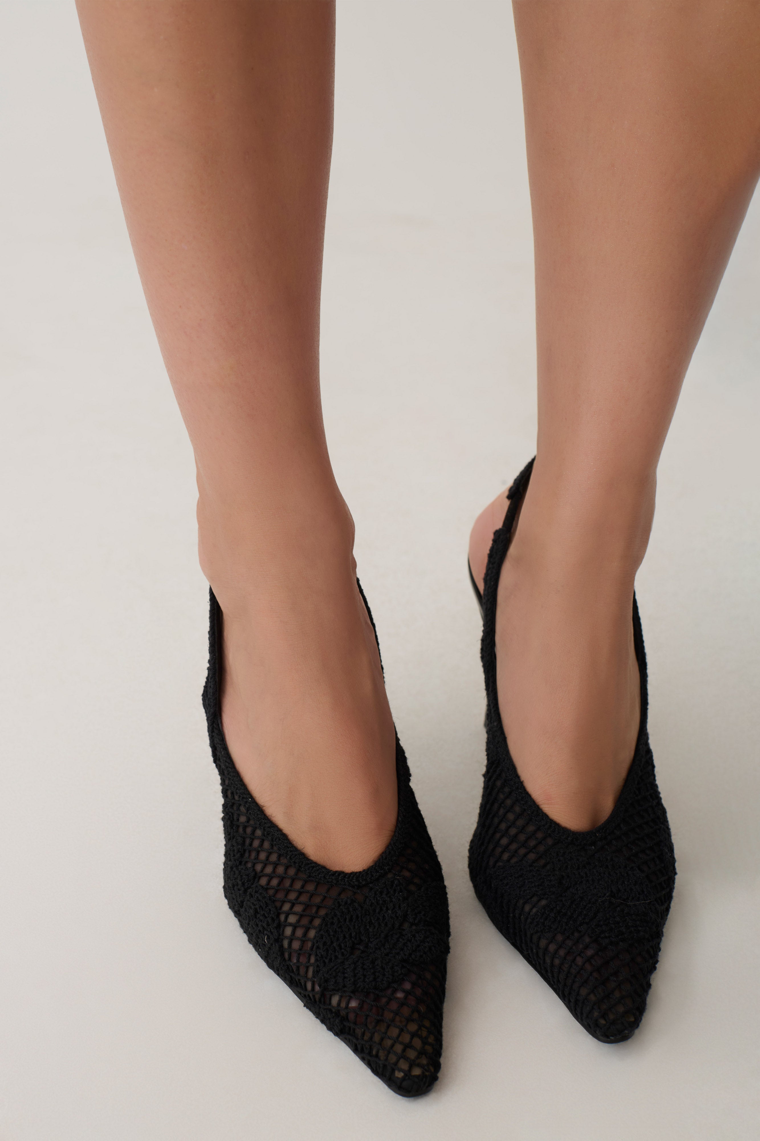 Guinevere Lace Applique Heel - Black - Image 3