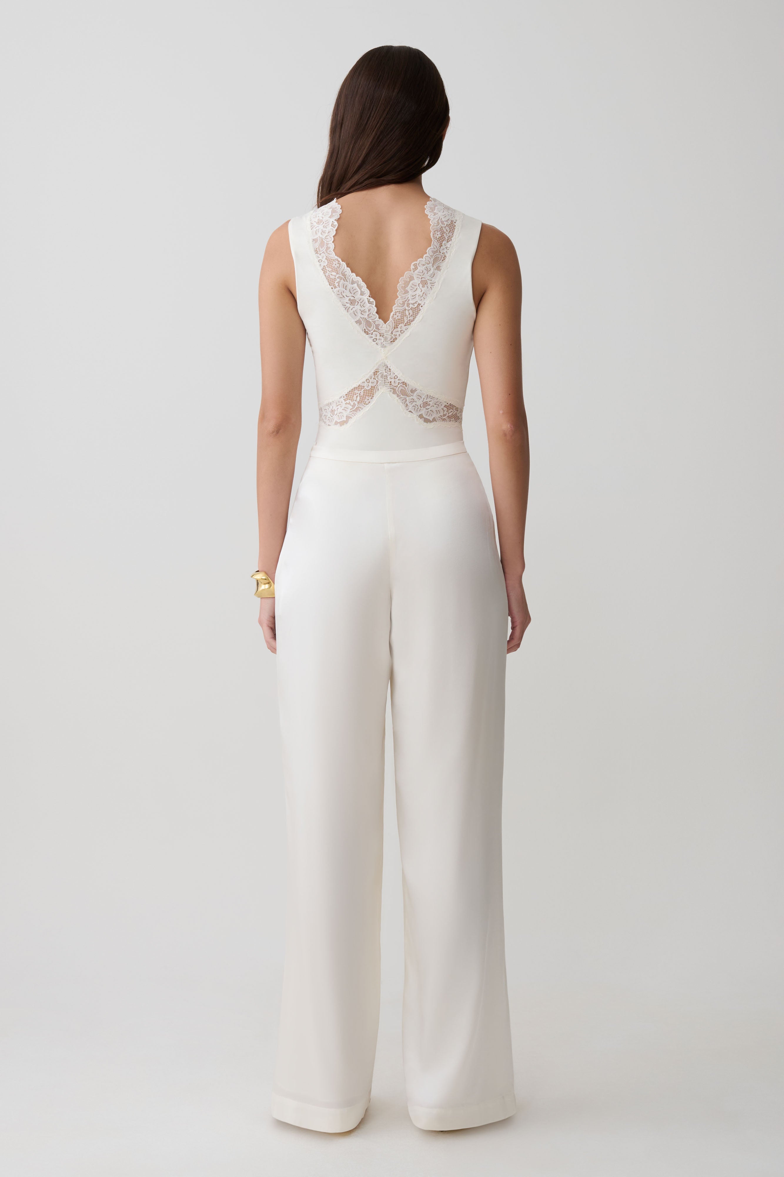 Alternative view of Electra Slinky Lace Bodysuit - Ivory
